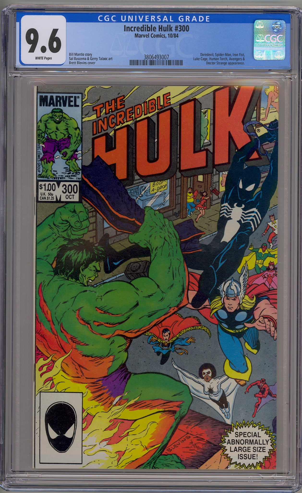 Incredible Hulk #300 (1984) Spider-Man, Avengers, Doctor Strange, Luke Cage, Iron Fist