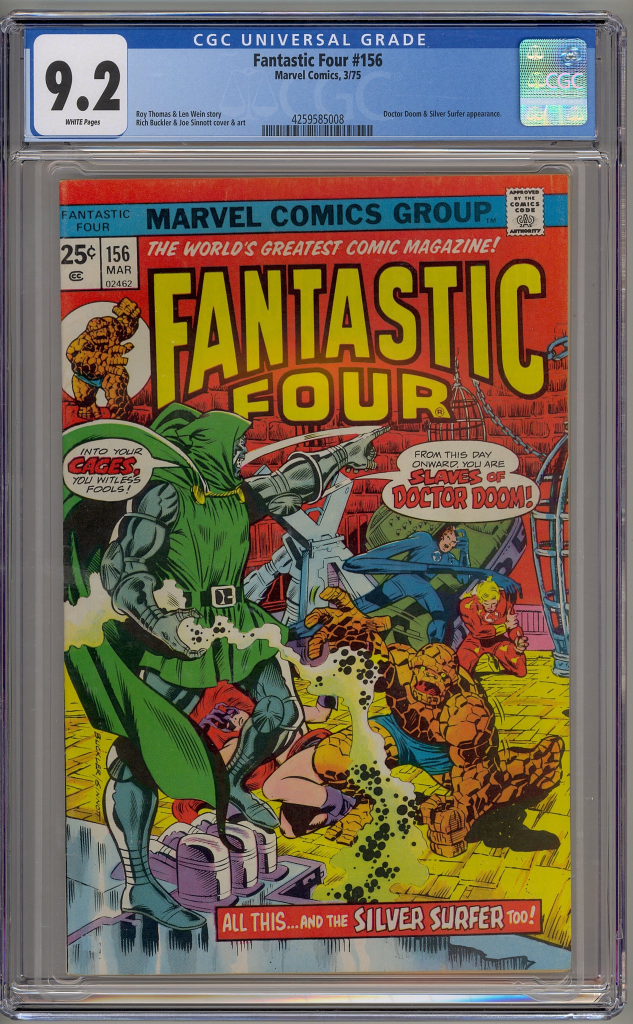 Fantastic Four #156 (1975) Dr. Doom, Silver Surfer