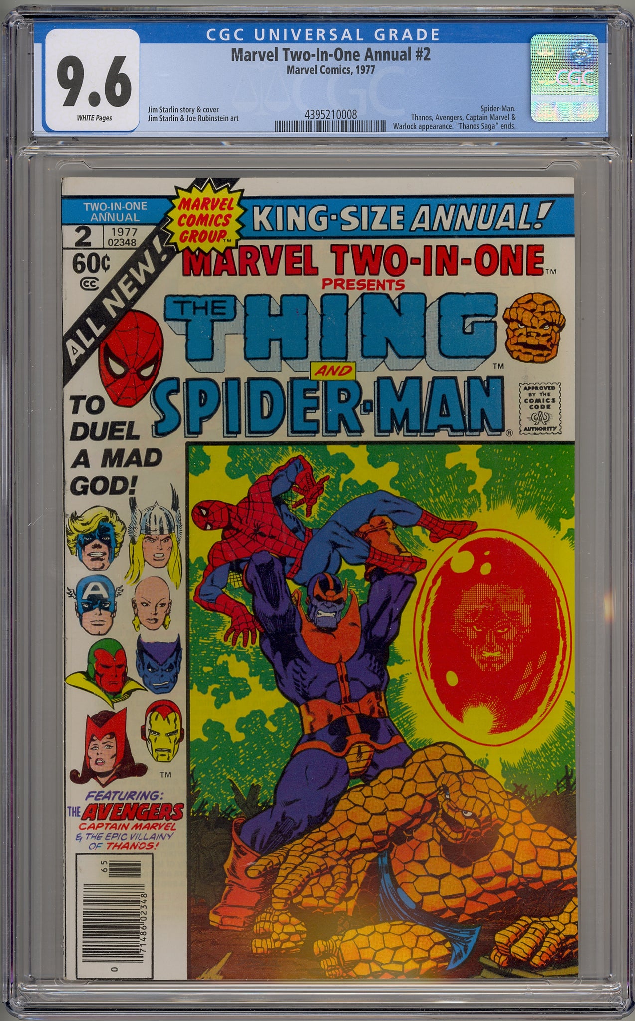 Marvel Two-In-One Annual #2 (1977) Thanos, Avengers, Thing, Spider-Man