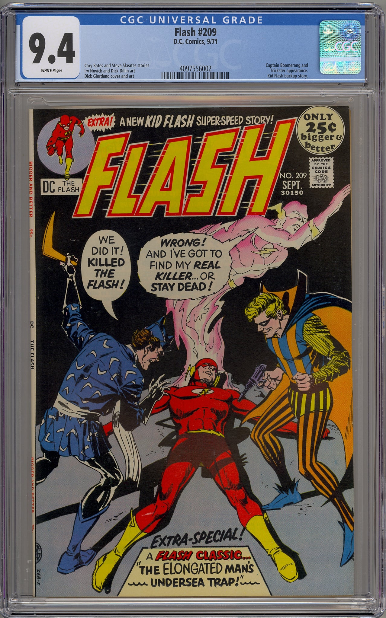 Flash, The #209 (1971) Captain Boomerang, Trickster, Kid Flash