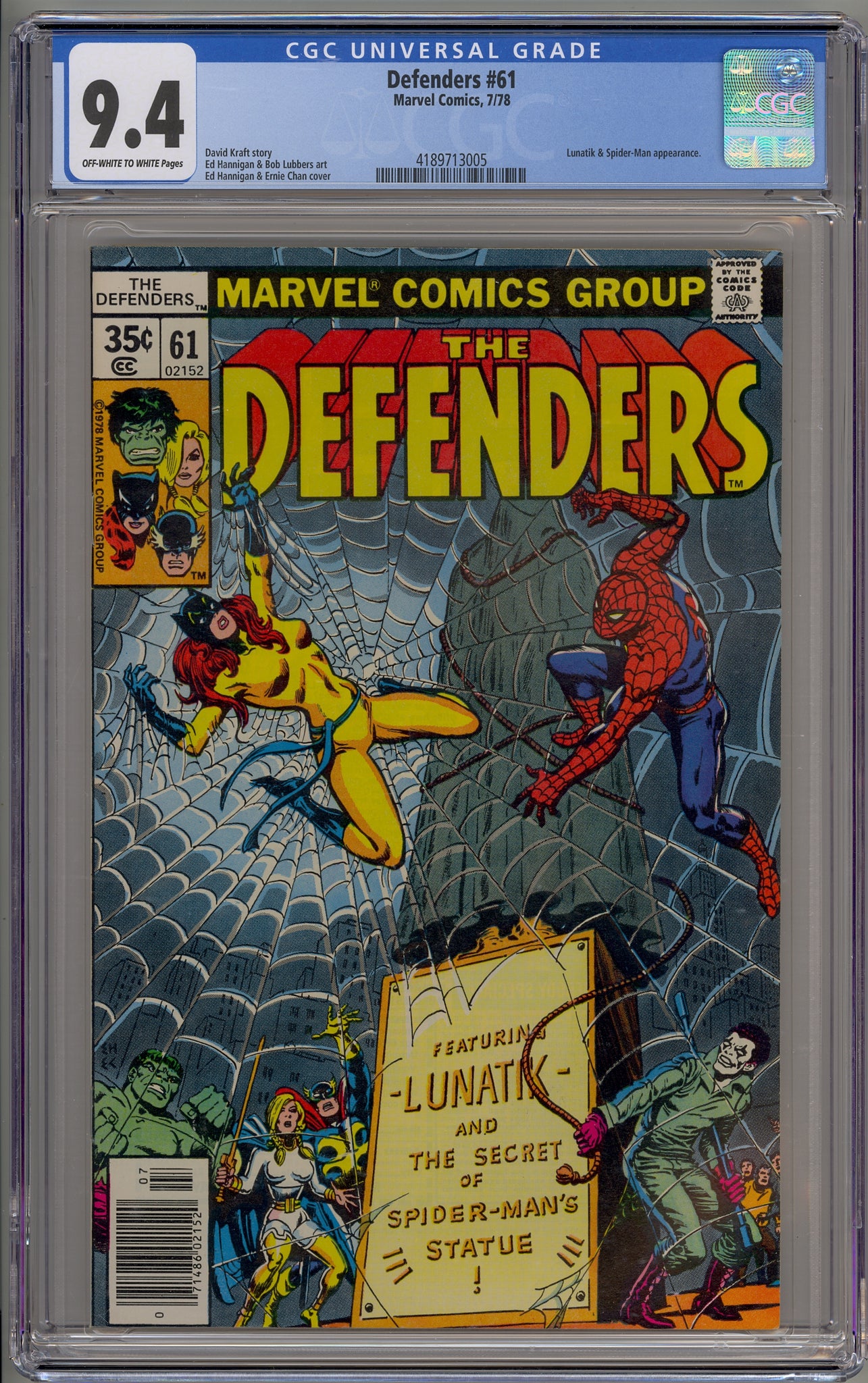 Defenders #61 (1978) Spider-Man, Lunatik