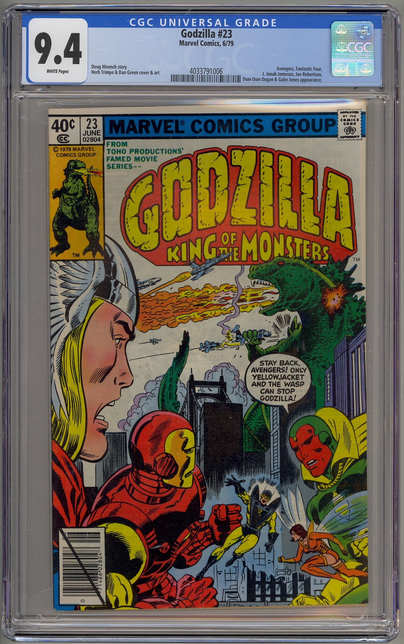 Godzilla, King of the Monsters #23 (1979) Avengers, Fantastic Four