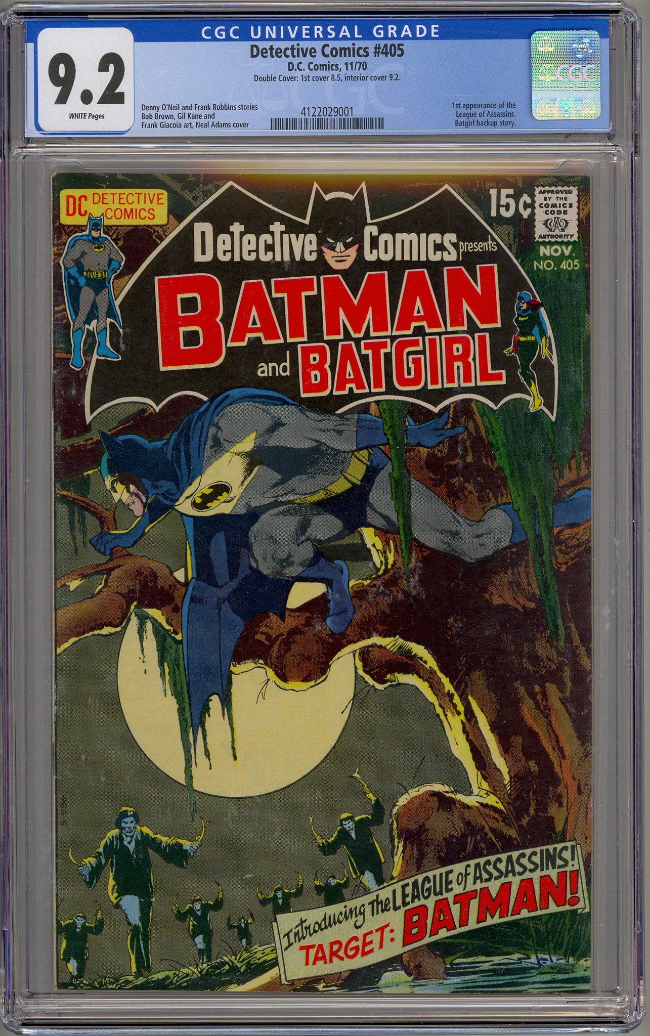Detective Comics #405 (1970) Batman, Neal Adams, League of Assasins, Batgirl - double cover