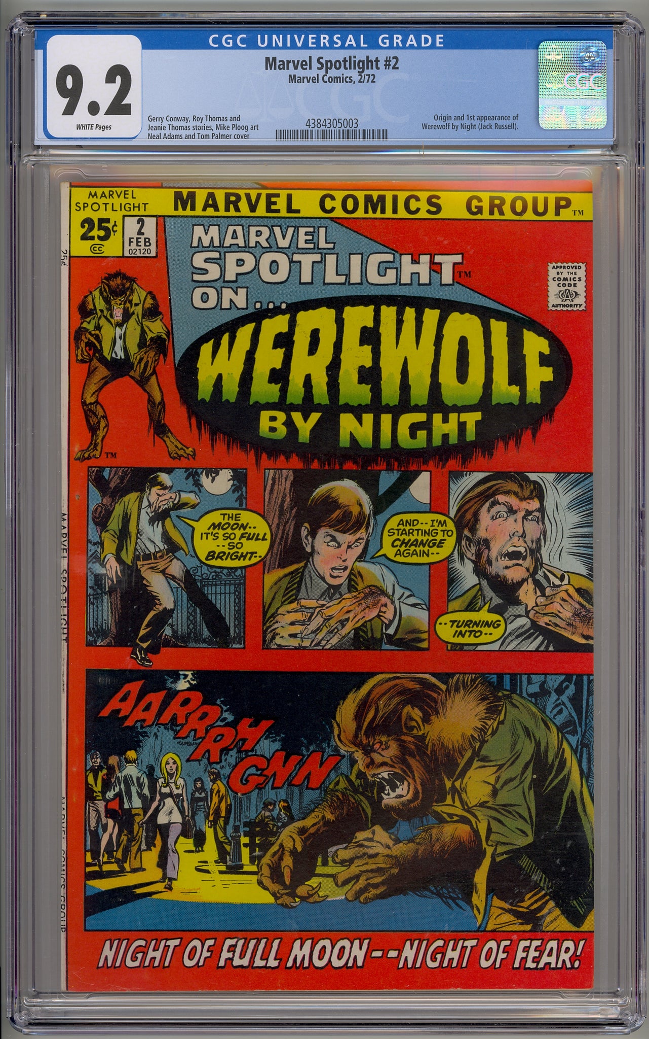 Marvel Spotlight #2 (1972) Neal Adams, Werewolf by Night