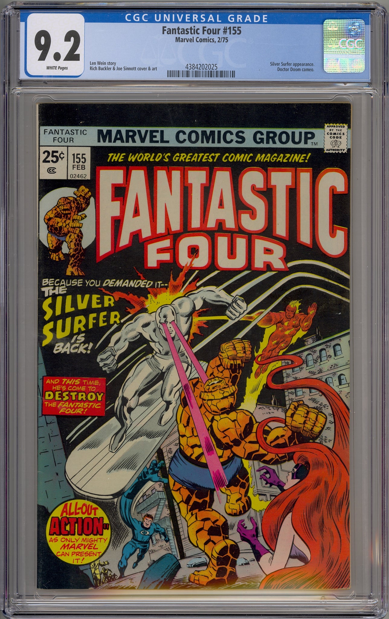 Fantastic Four #155 (1975) Silver Surfer, Doctor Doom