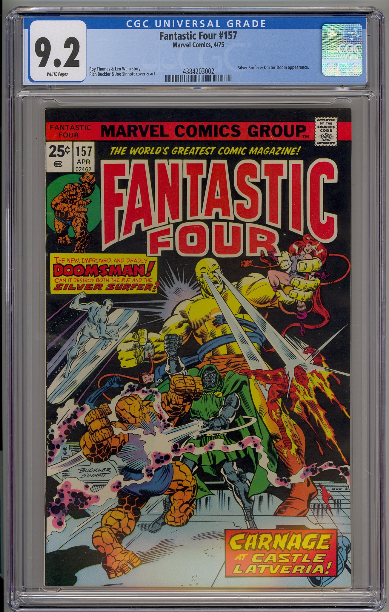 Fantastic Four #157 (1975) Silver Surfer, Doctor Doom