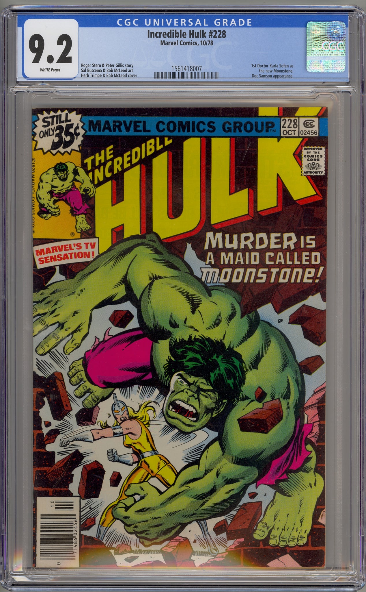 Incredible Hulk #228 (1978) Moonstone, Doc Samson
