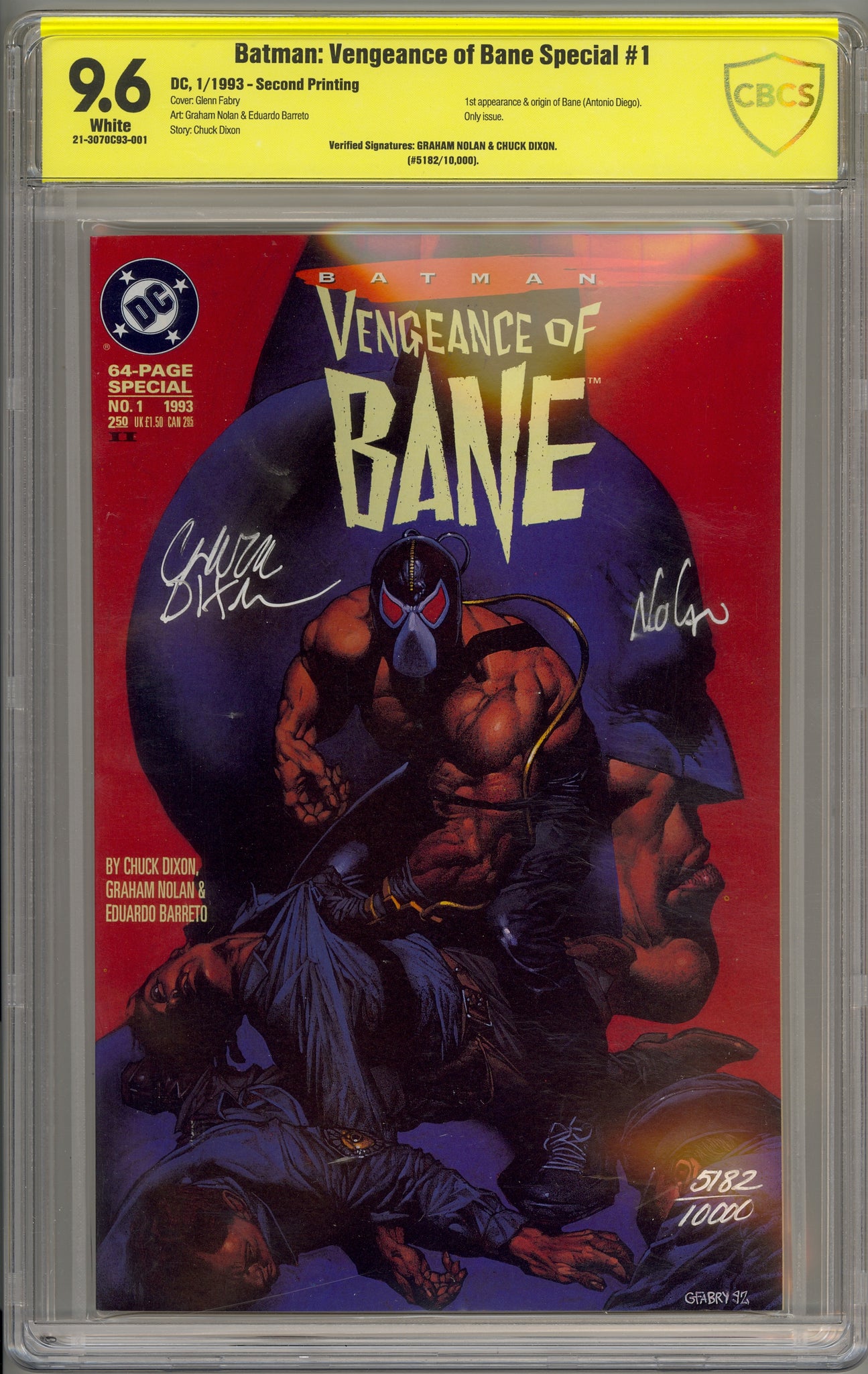 Batman:  Vengeance of Bane Special #1 (1993) 2nd printing, verified signature