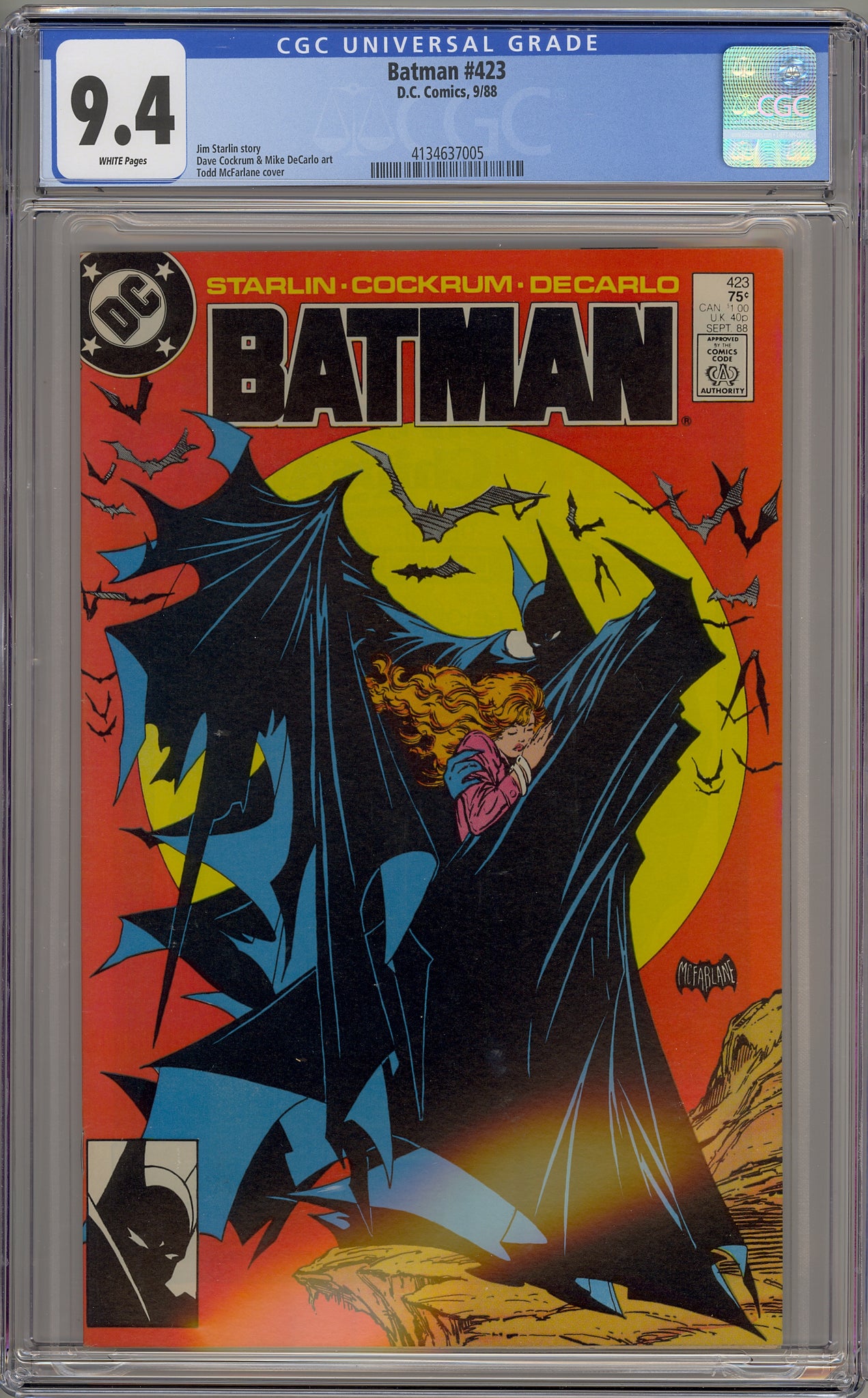 Batman #423 (1988) Classic Todd McFarlane cover