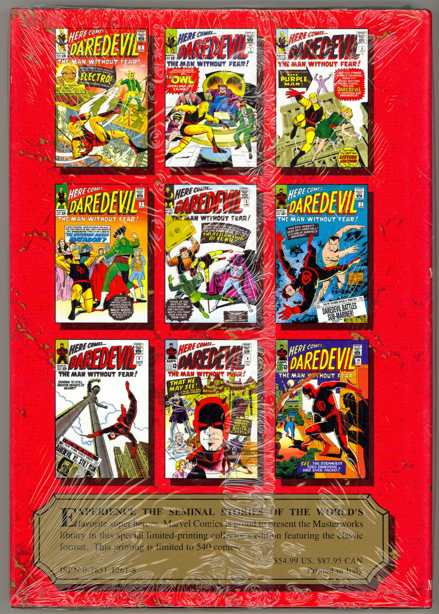 Marvel Masterworks volume 17 Daredevil issues 1-11, Limited Collectors Edition