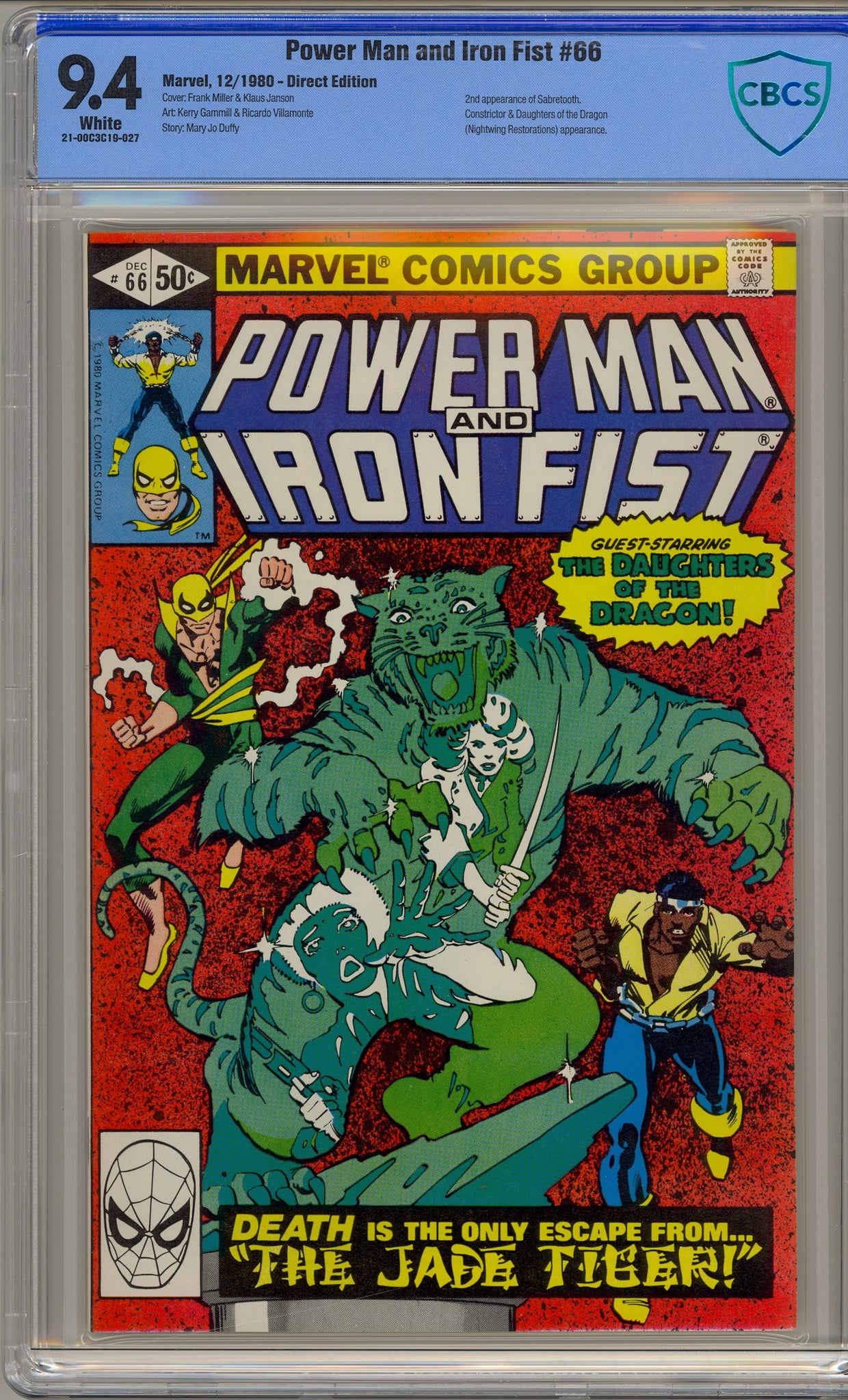 Power Man & Iron Fist #66 (1980) Sabertooth