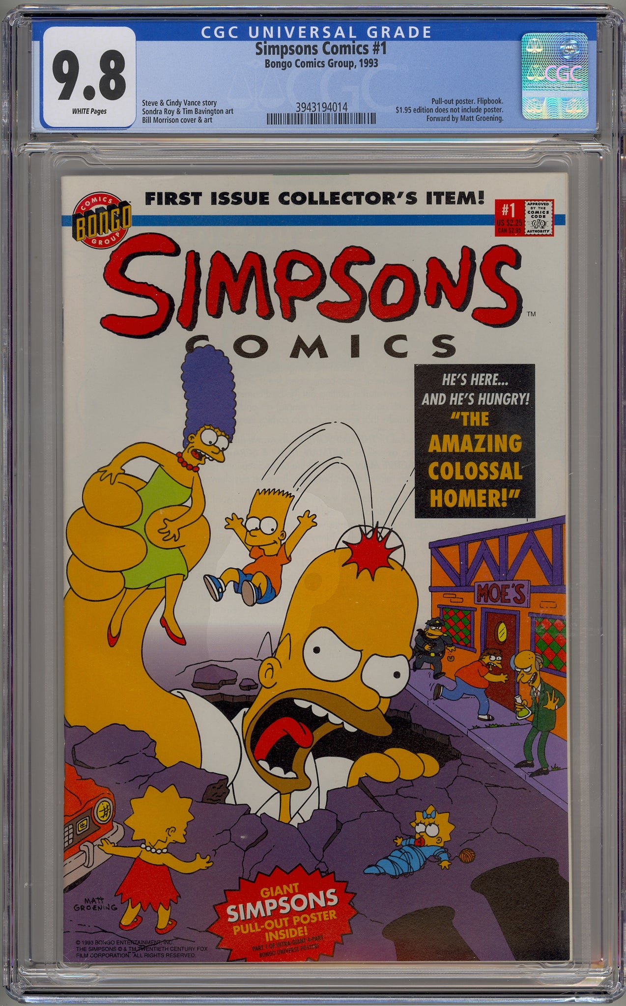 Simpsons Comics #1 (1993) Fantastic Four homage cover