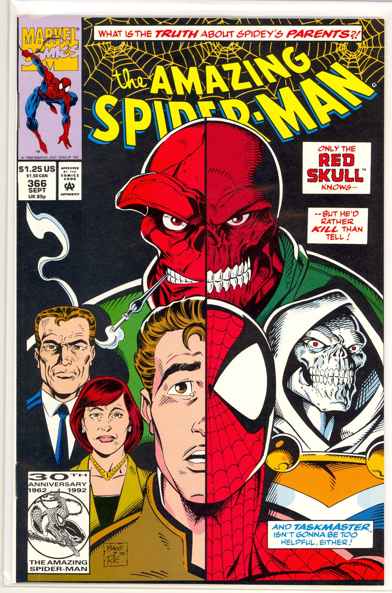 Amazing Spider-Man #366 (1992) Taskmaster, Red Skull