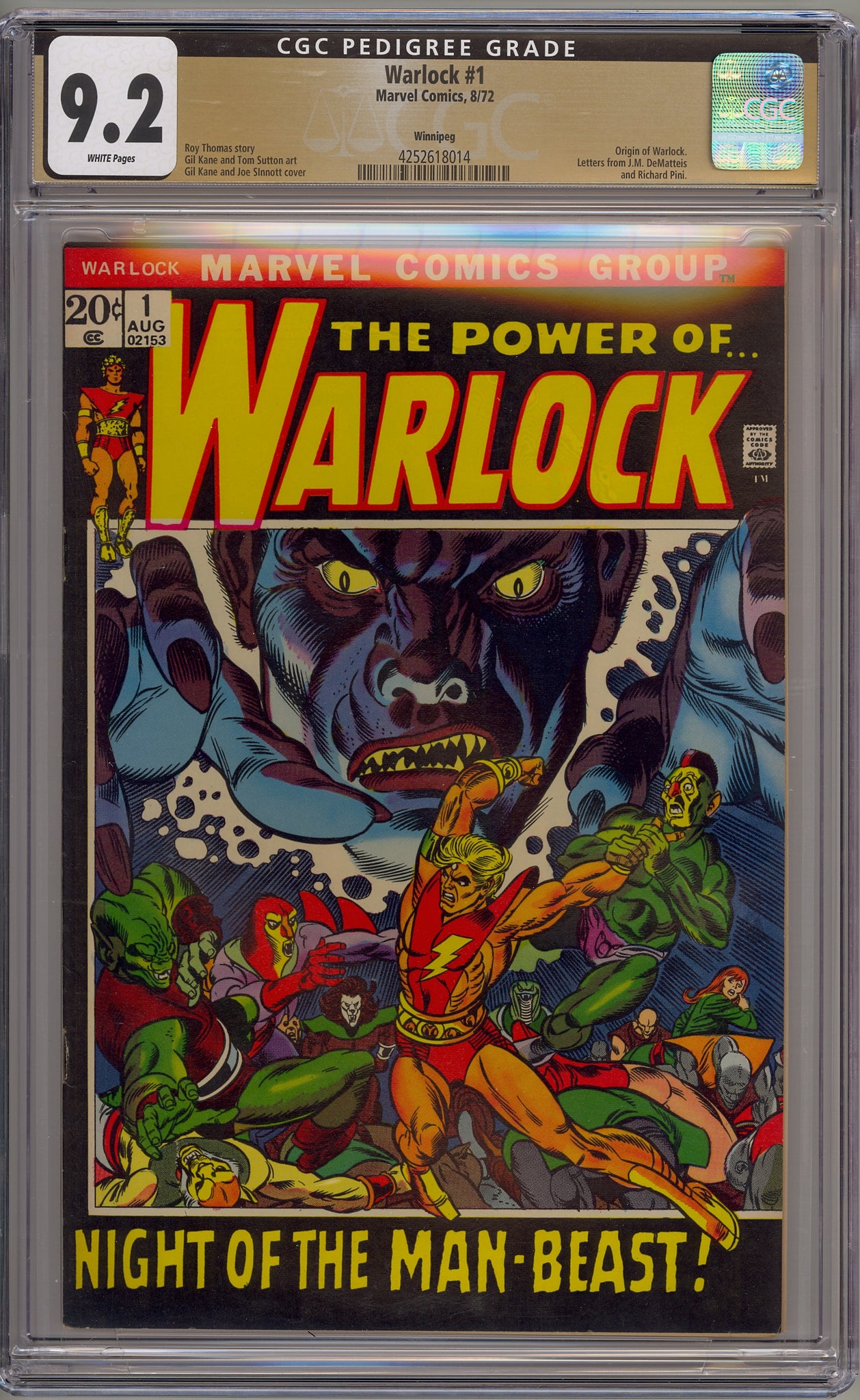 Warlock, The Power of #1 (1972) Winnipeg Pedigree