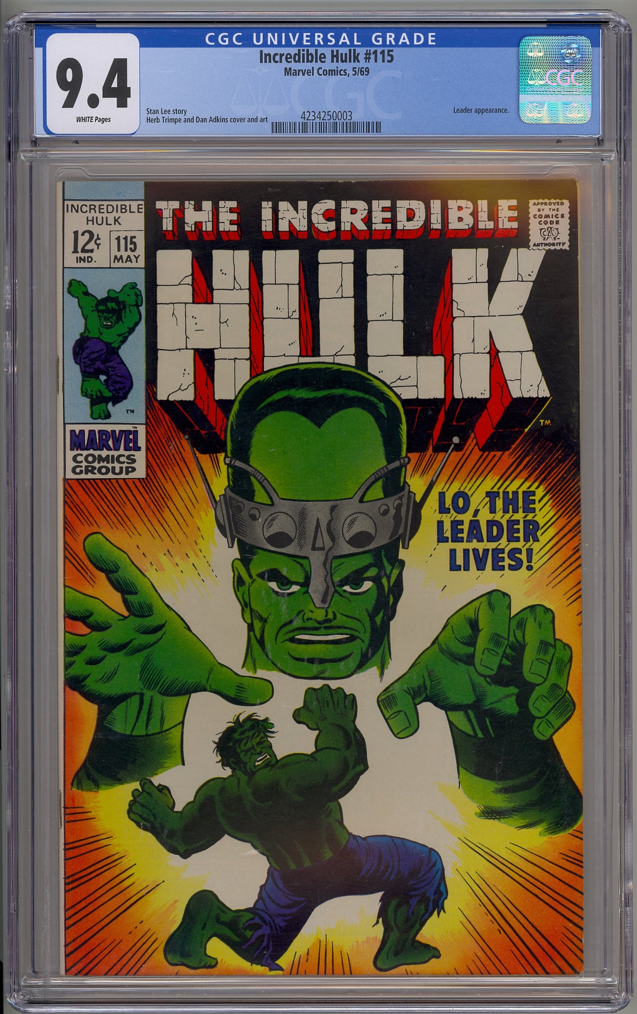 Incredible Hulk #115 (1969) The Leader