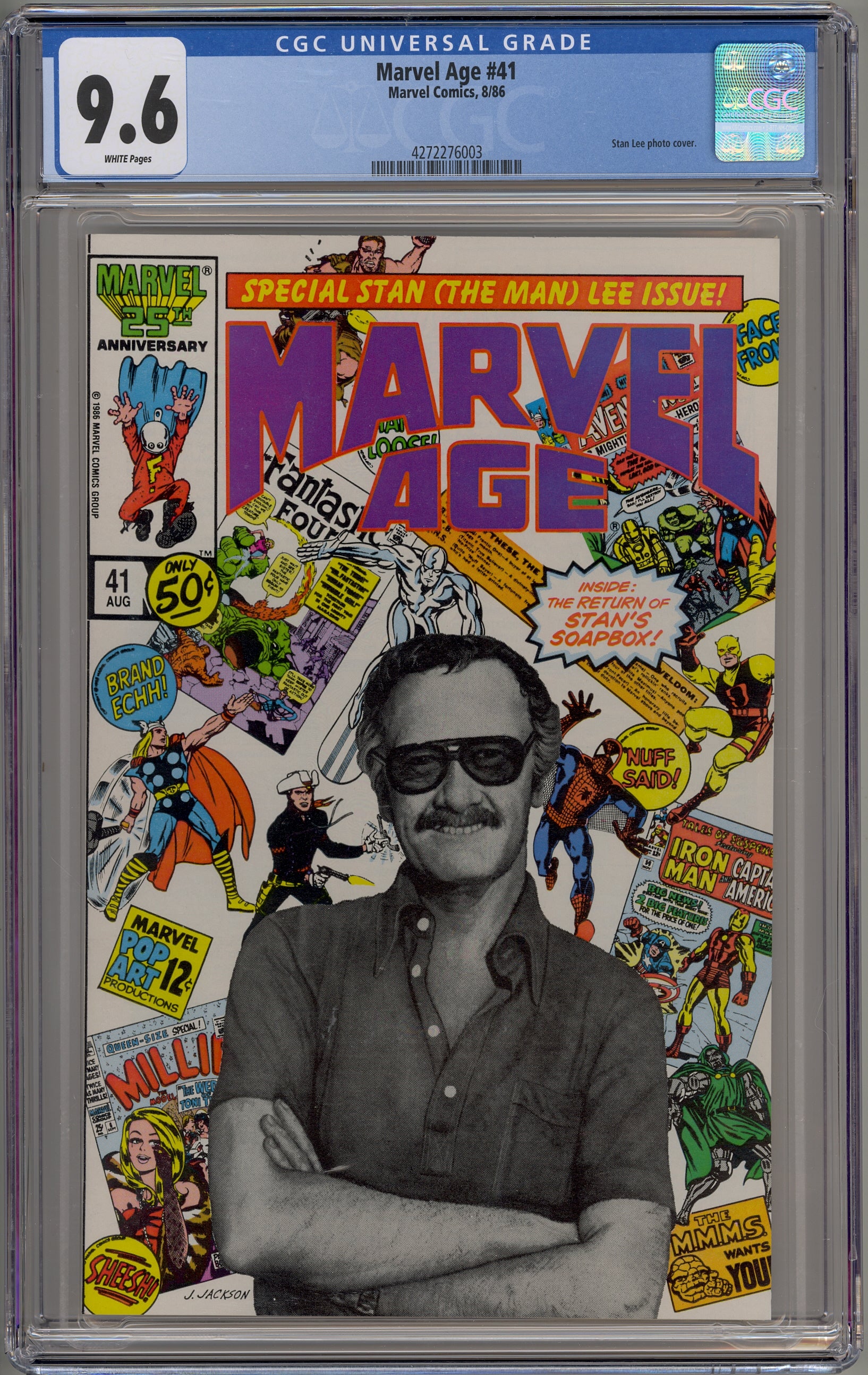 Marvel Age #41 (1986) Stan Lee photo cover – Jackal Relic Comics