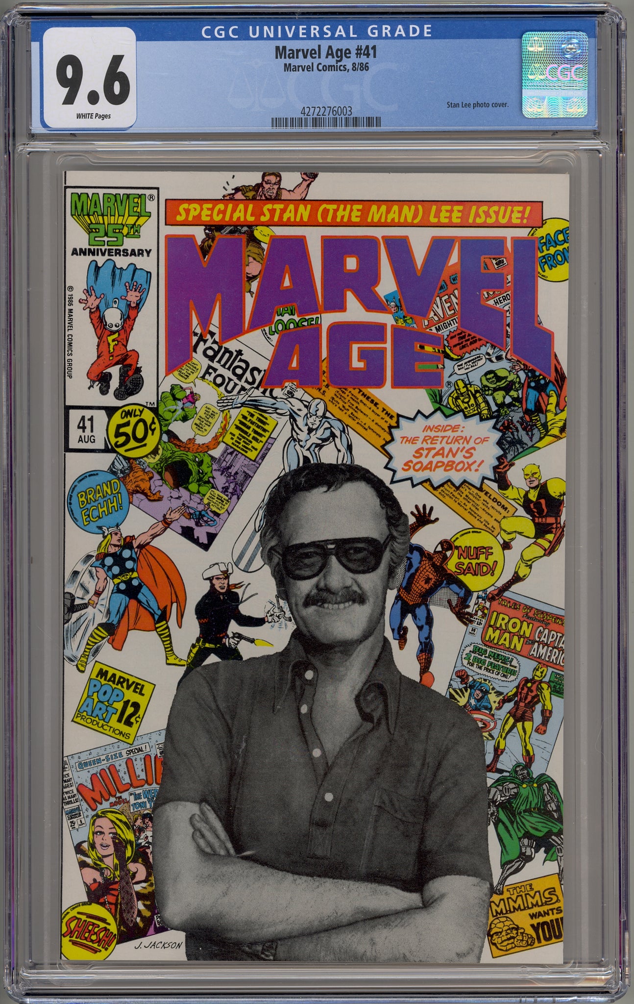 Marvel Age #41 (1986) Stan Lee photo cover