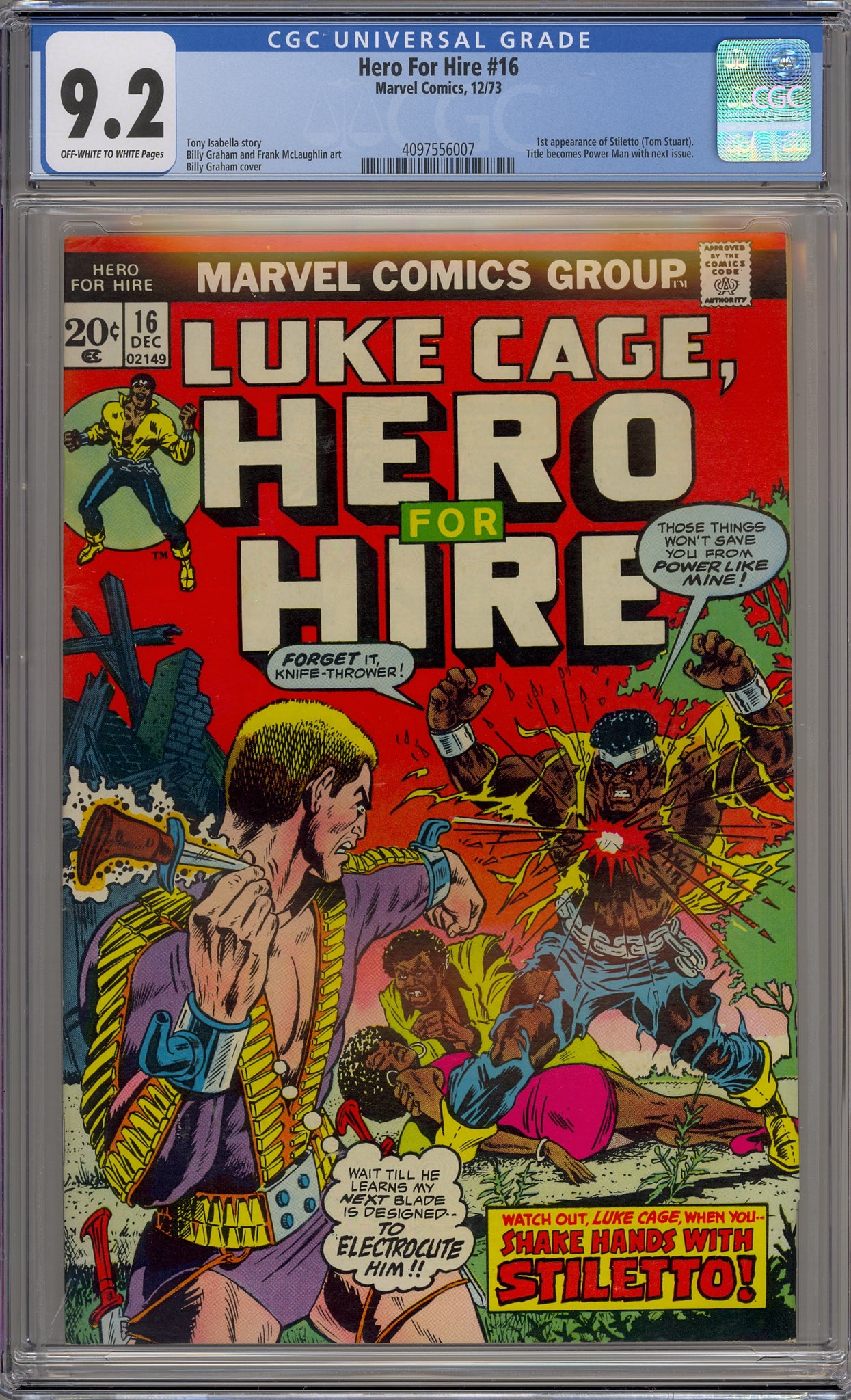 Luke Cage Hero for Hire #16 (1973) Stiletto