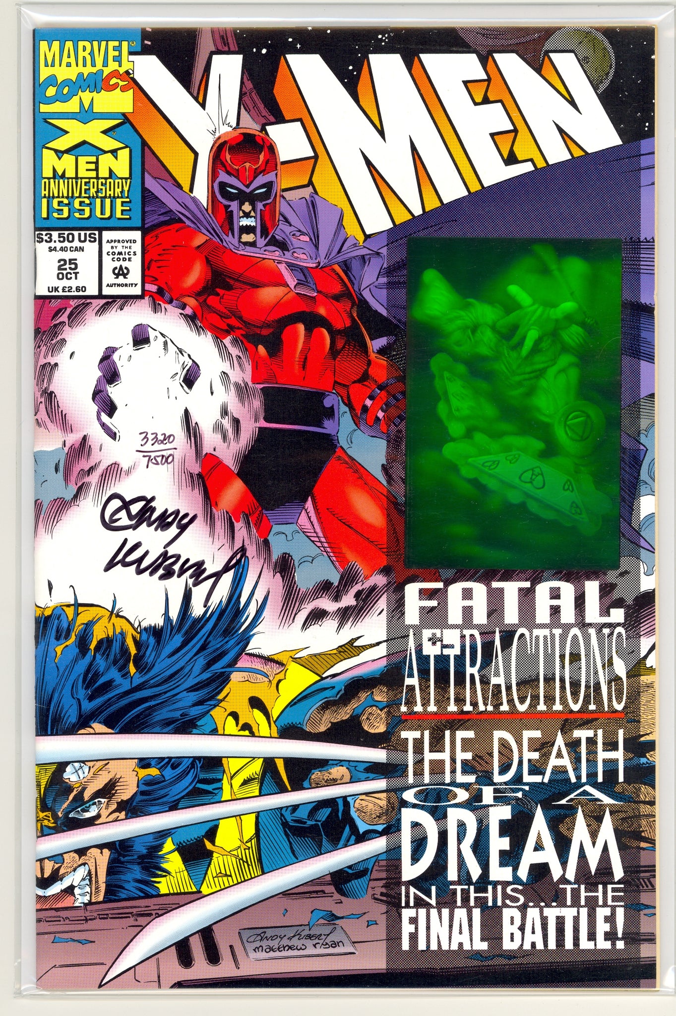 X-Men #25 (1993) signed/numbered Andy Kubert