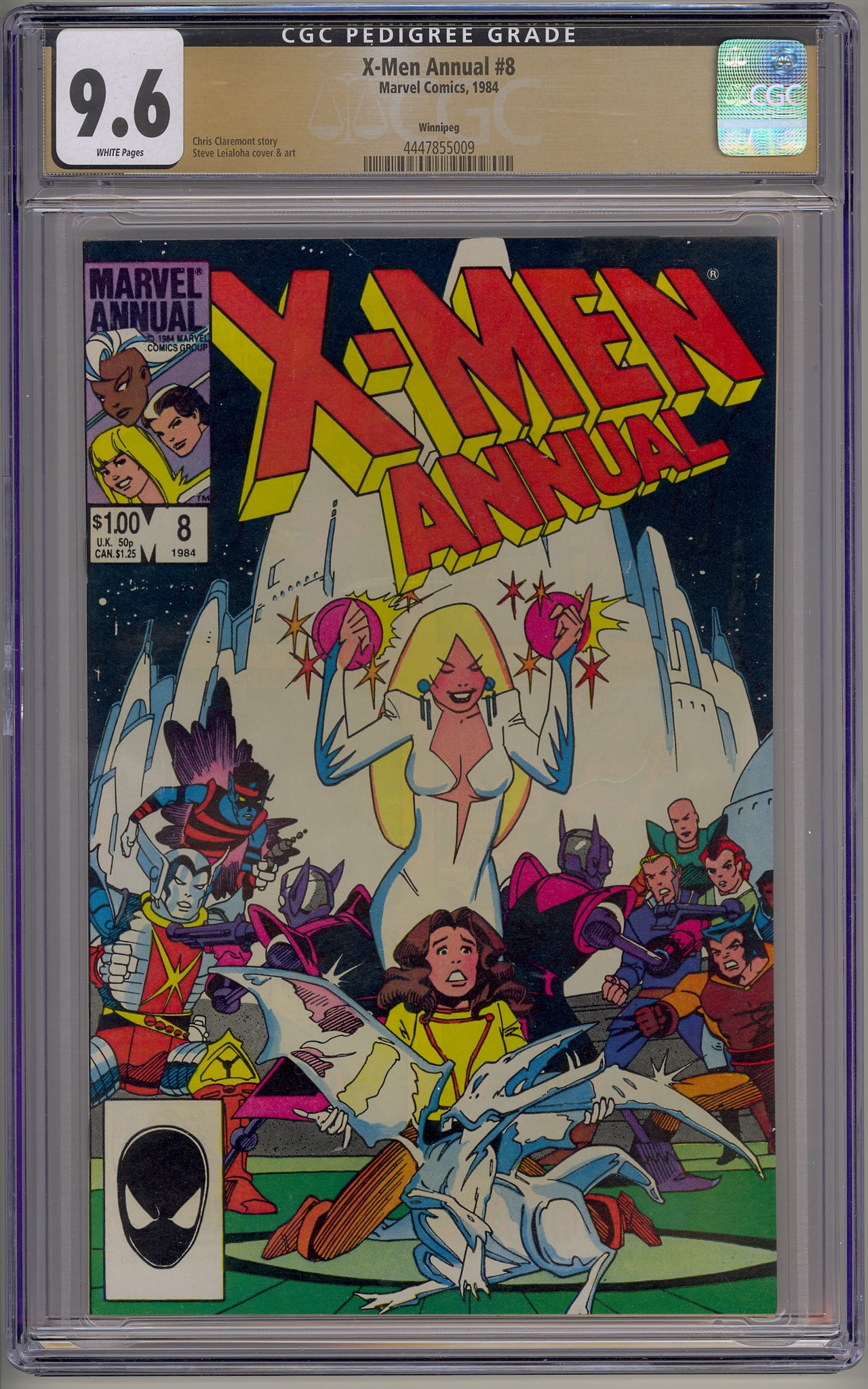 X-Men Annual #8 (1984) Winnipeg pedigree copy