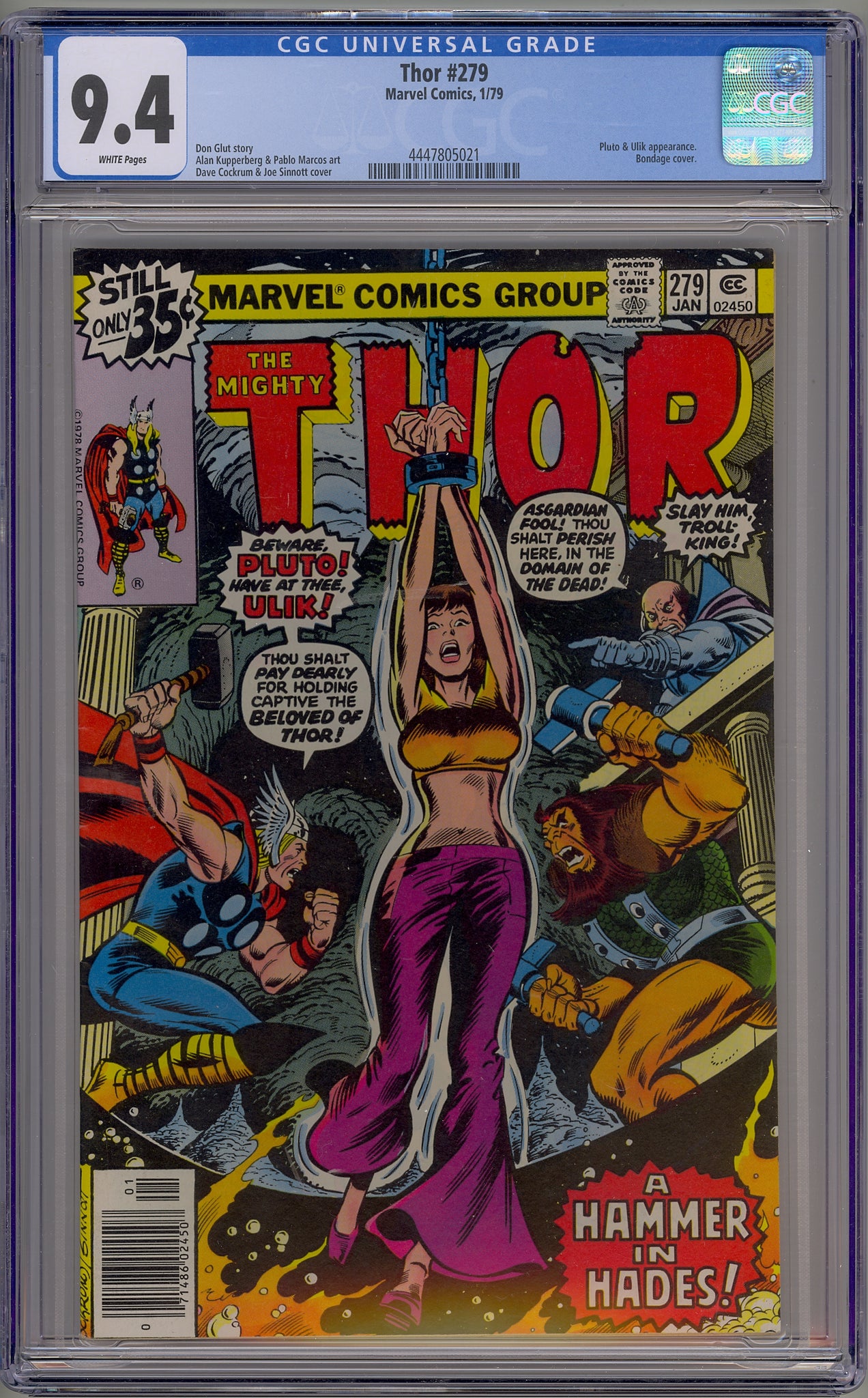 Thor, The Mighty #279 (1979) Jane Foster bondage cover