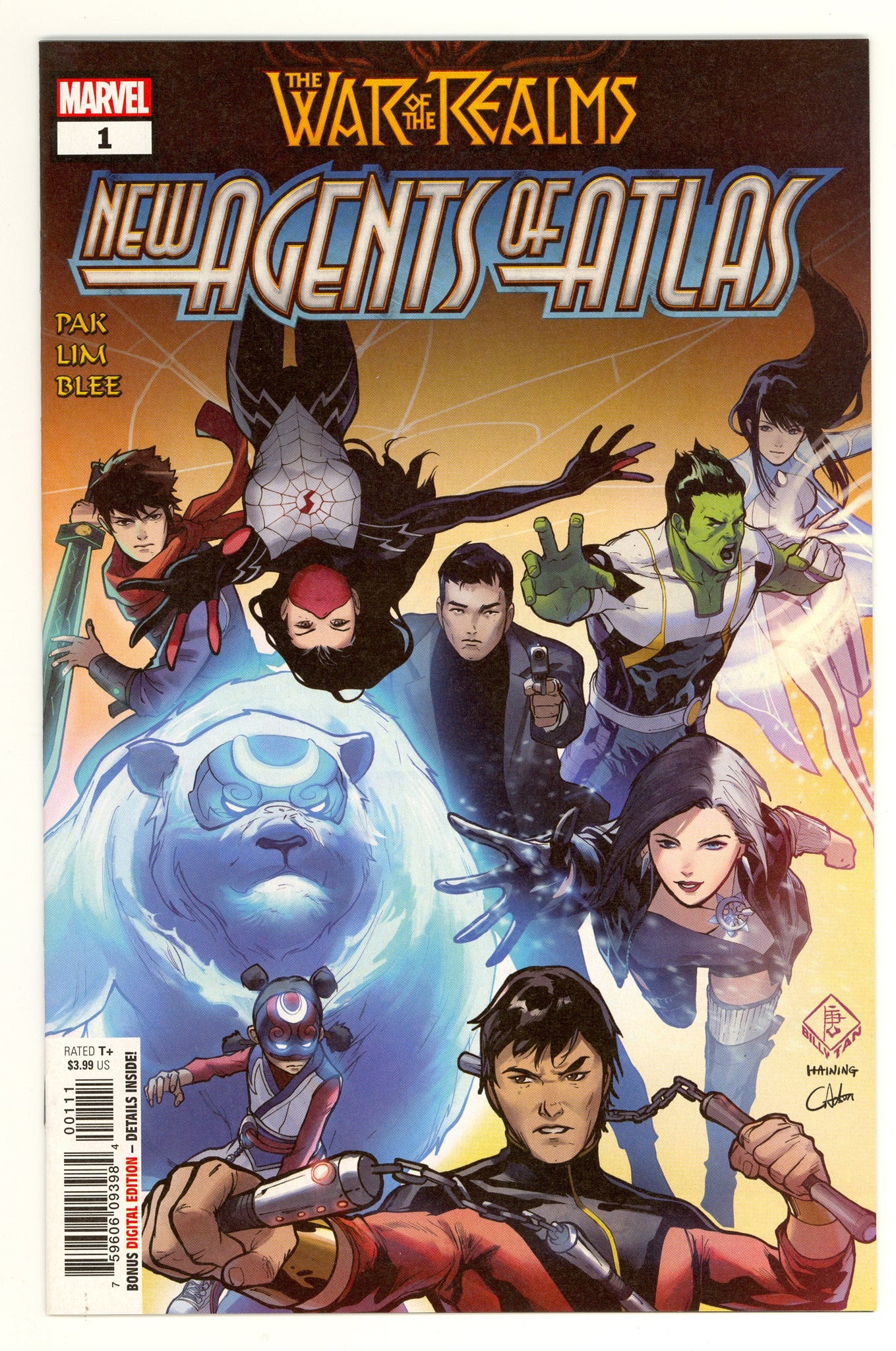 War of the Realms:  New Agents of Atlas #1 (2019)  Luna Snow, Wave, Crescent, Aero