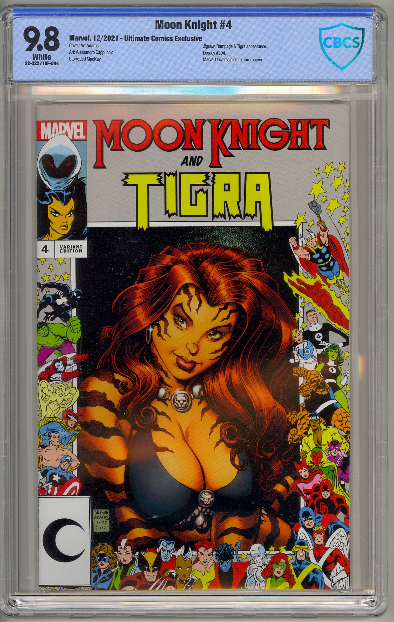 Moon Knight #4 (2021) Marvel 80th anniversary, Art Adams Tigra cover