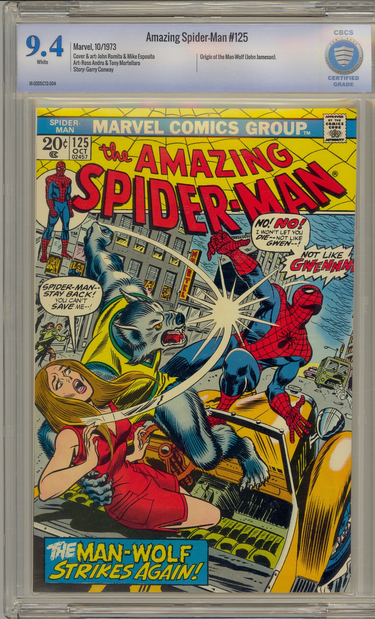 Amazing Spider-Man #125 (1973) Man-Wolf