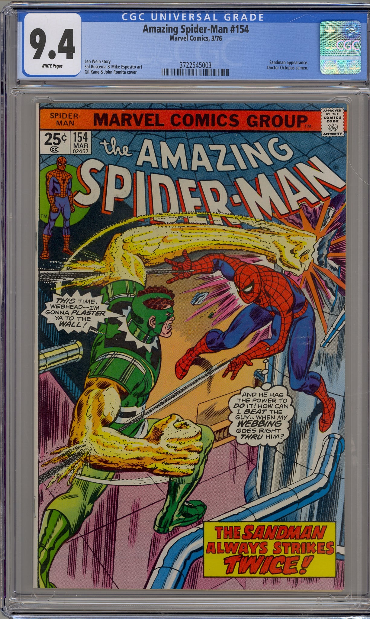 Amazing Spider-Man #154 (1976) Sandman