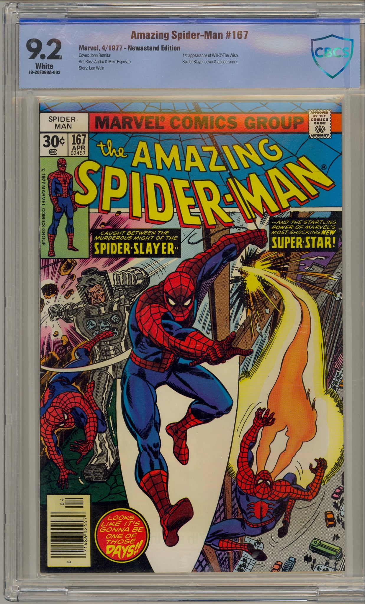 Amazing Spider-Man #167 (1977) Spider-Slayer, Will-O'-The-Wisp