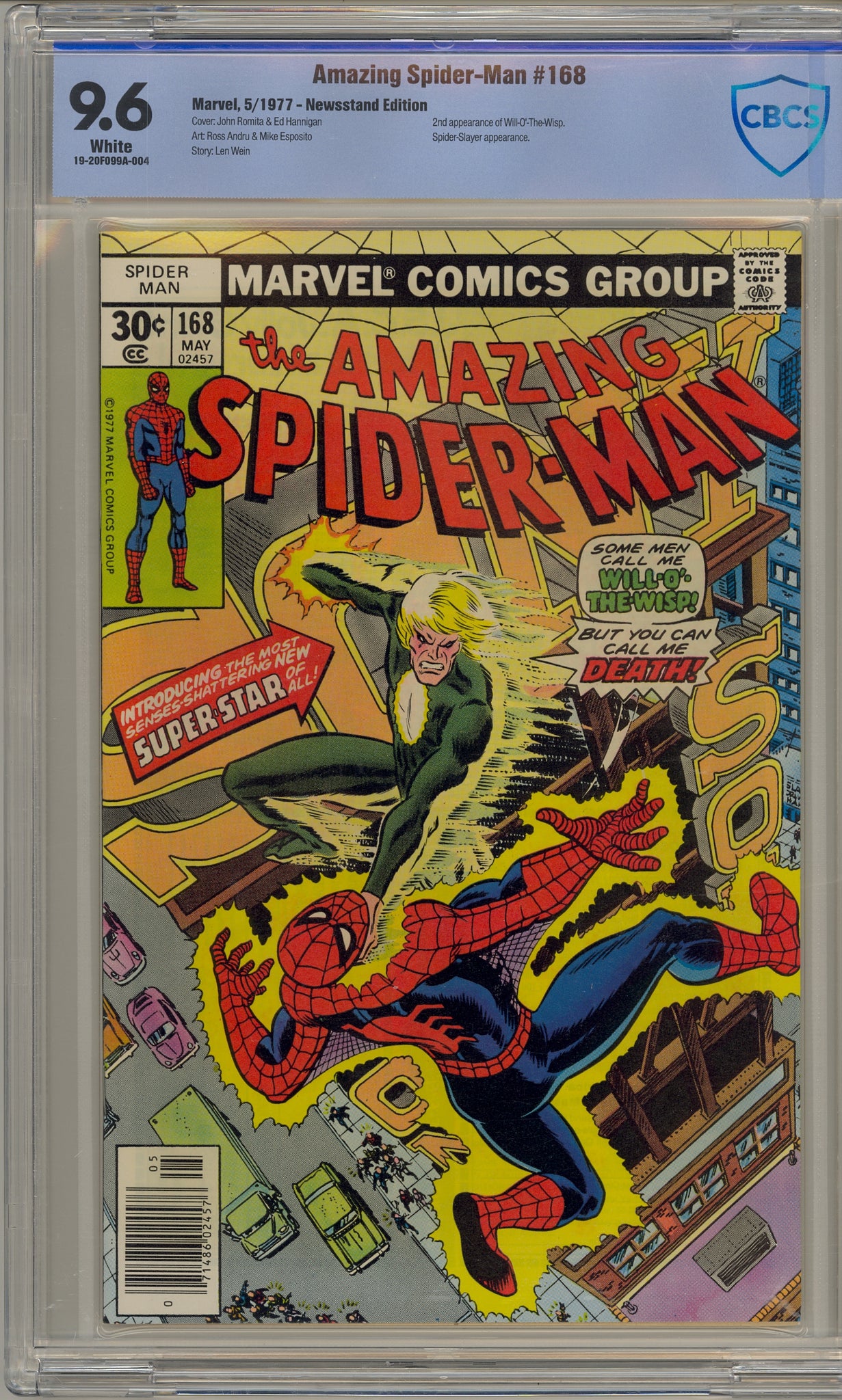 Amazing Spider-Man #168 (1977) Spider-Slayer, Will-O'-The-Wisp