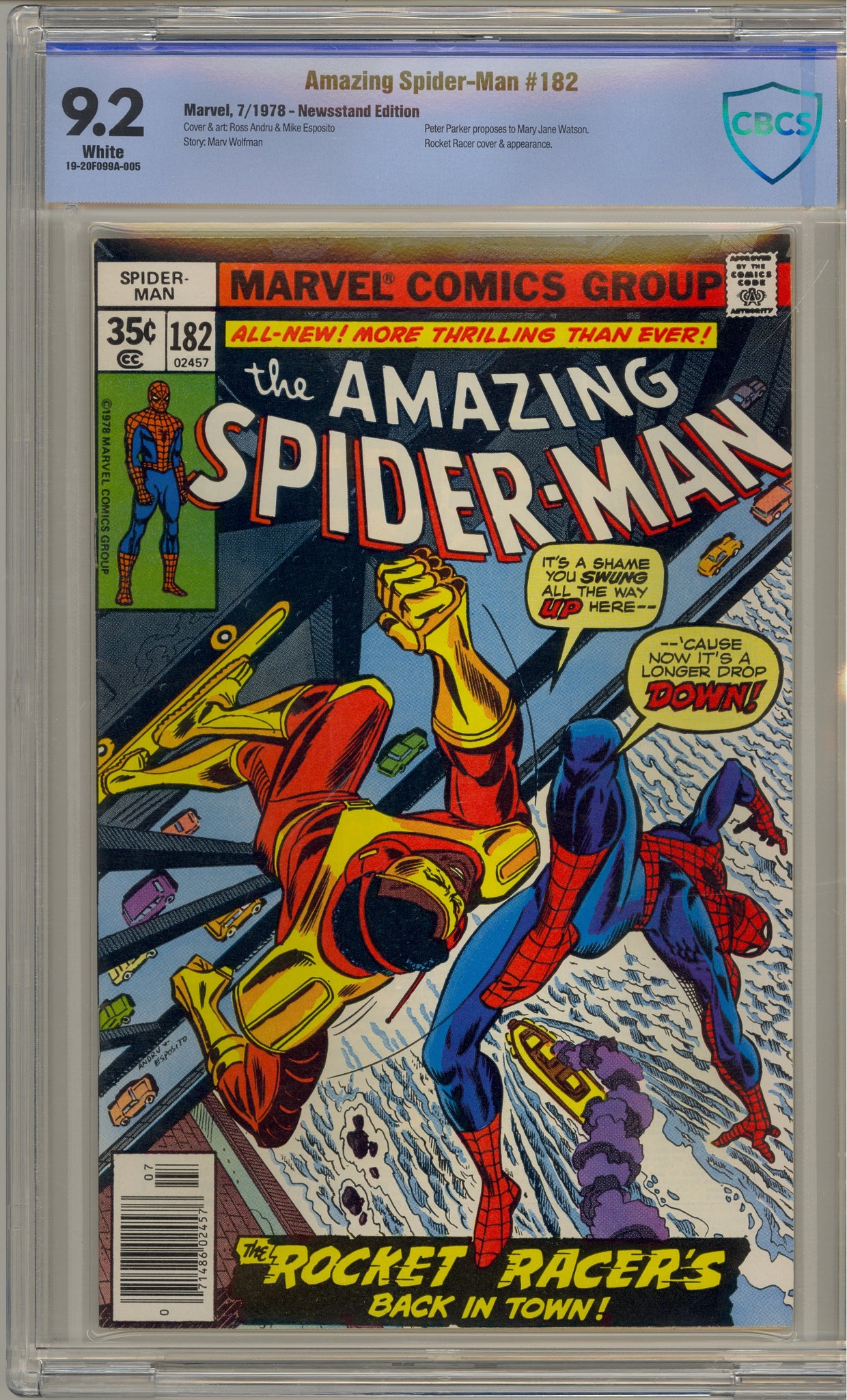 Amazing Spider-Man #182 (1978) Rocket Racer, Mary Jane Proposal