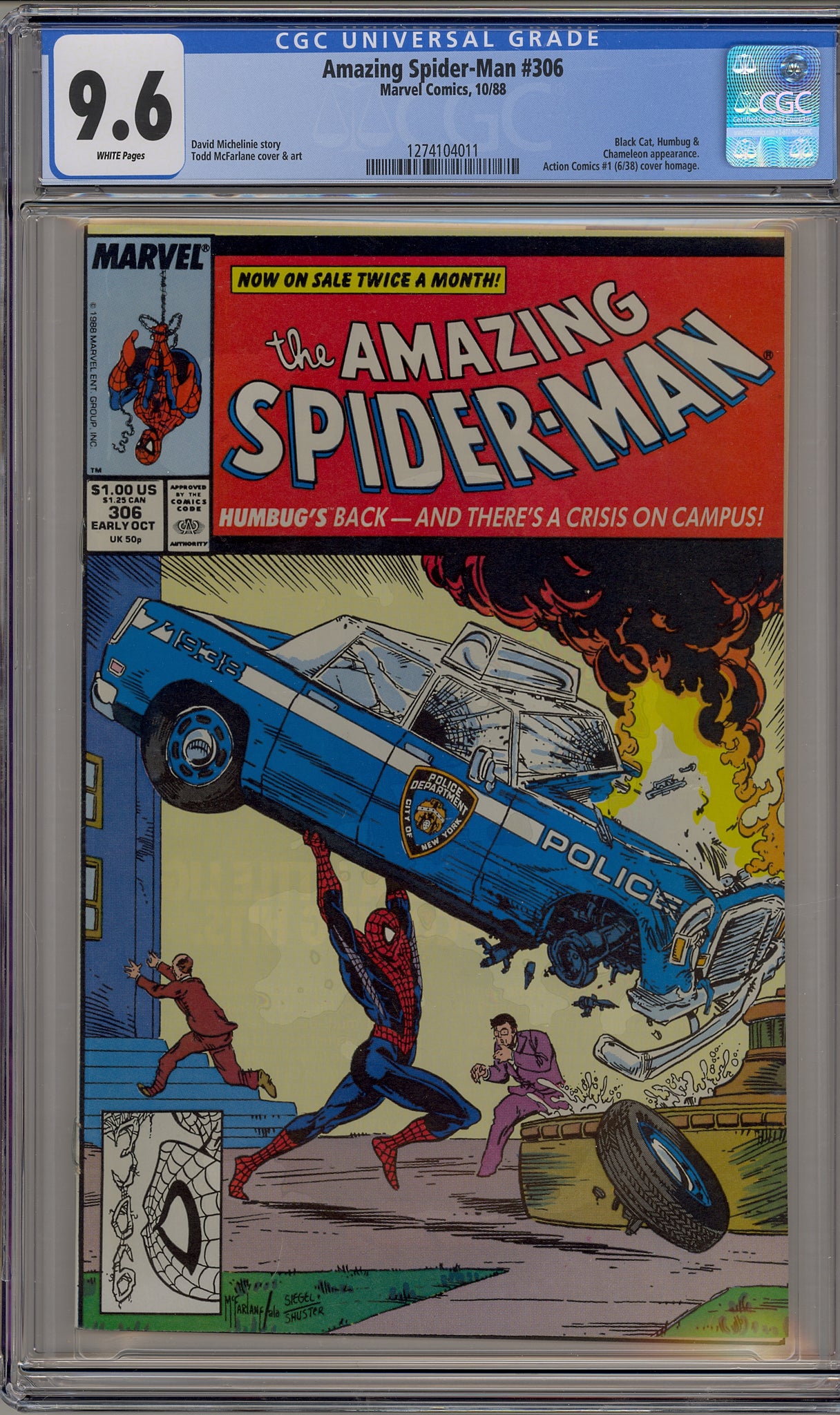 Amazing Spider-Man #306 (1988) Action Comics #3 homage