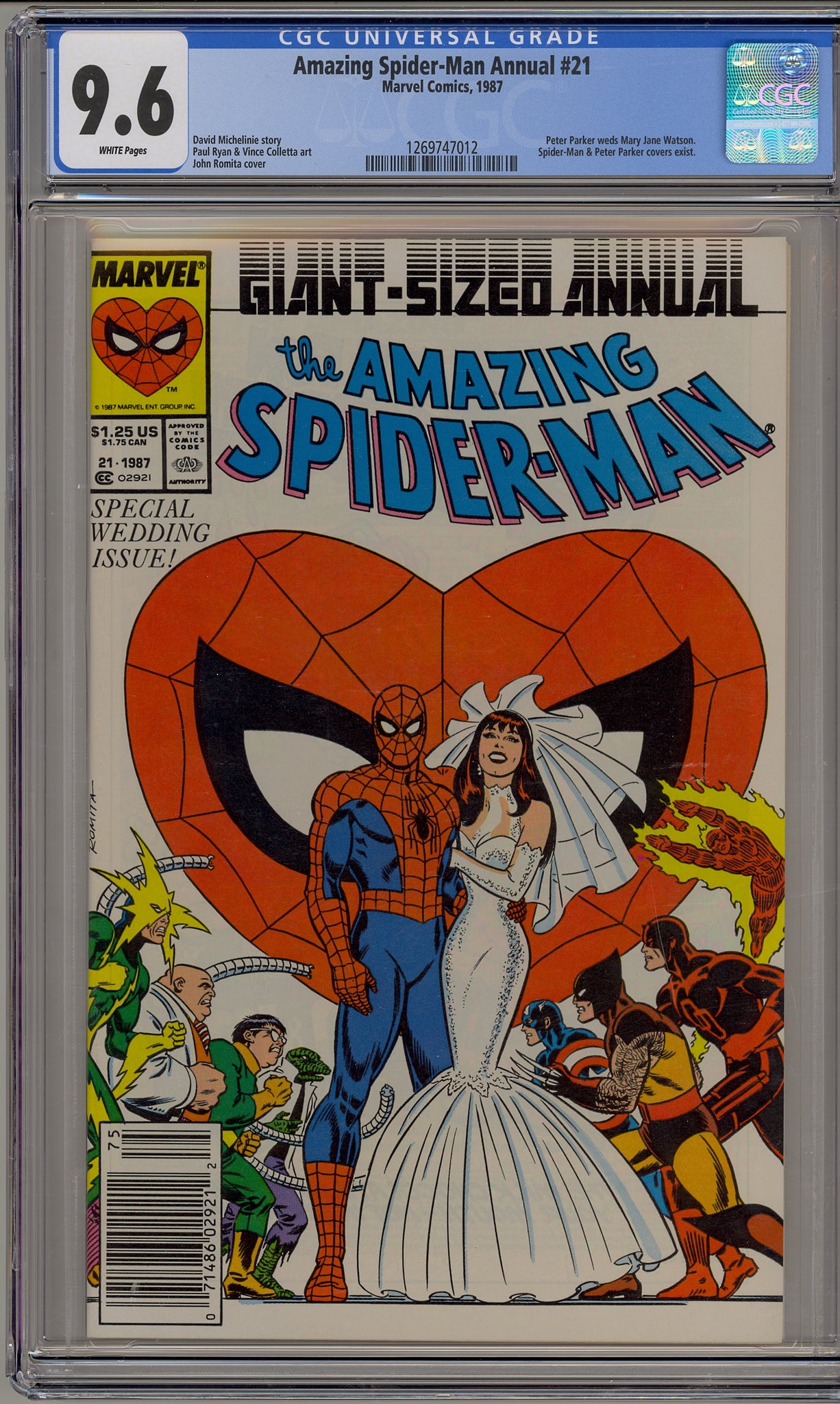 Amazing Spider-Man Annual #21 (1987) newsstand edition - wedding issue