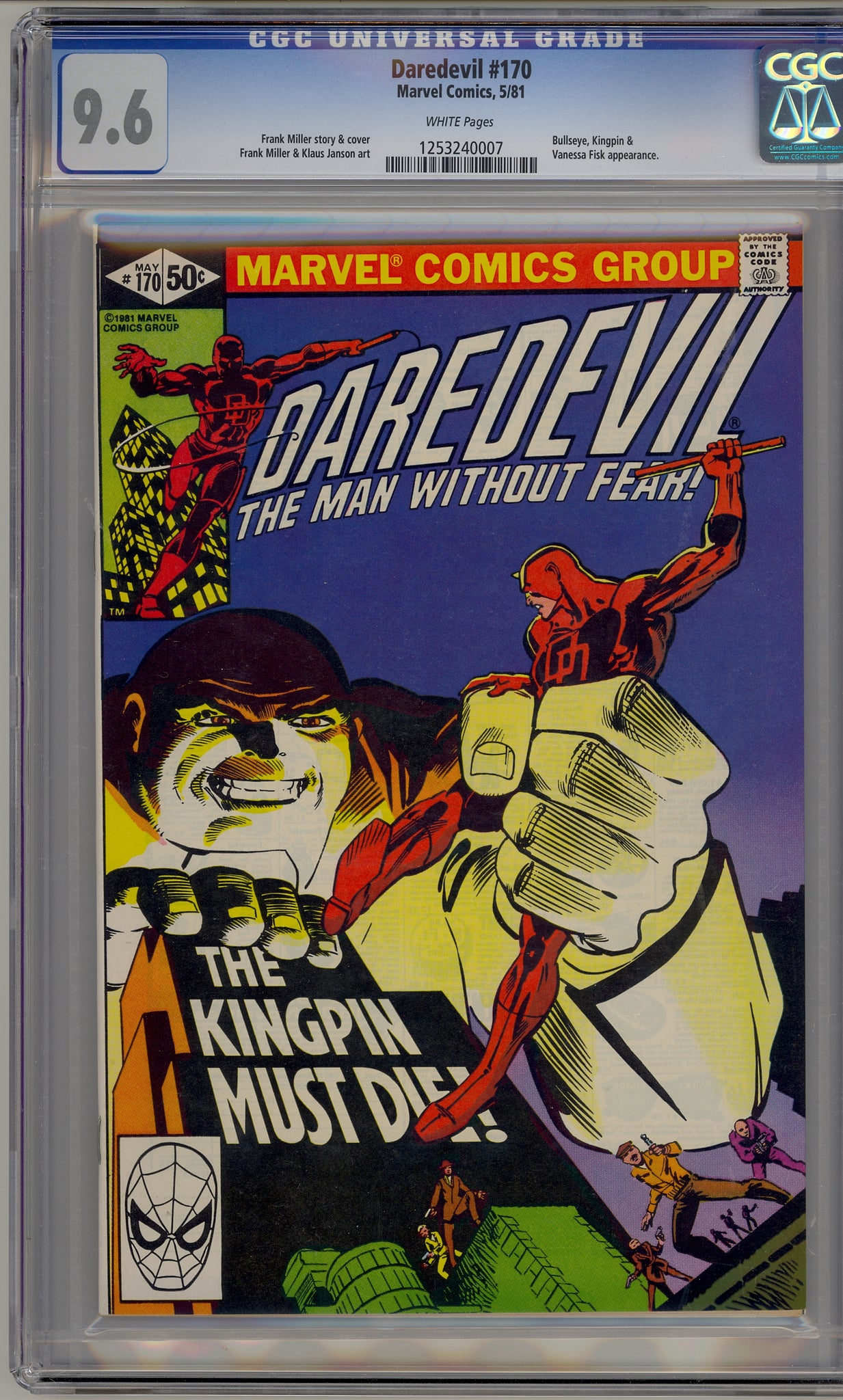 Daredevil #170 (1981) Kingpin, Bullseye