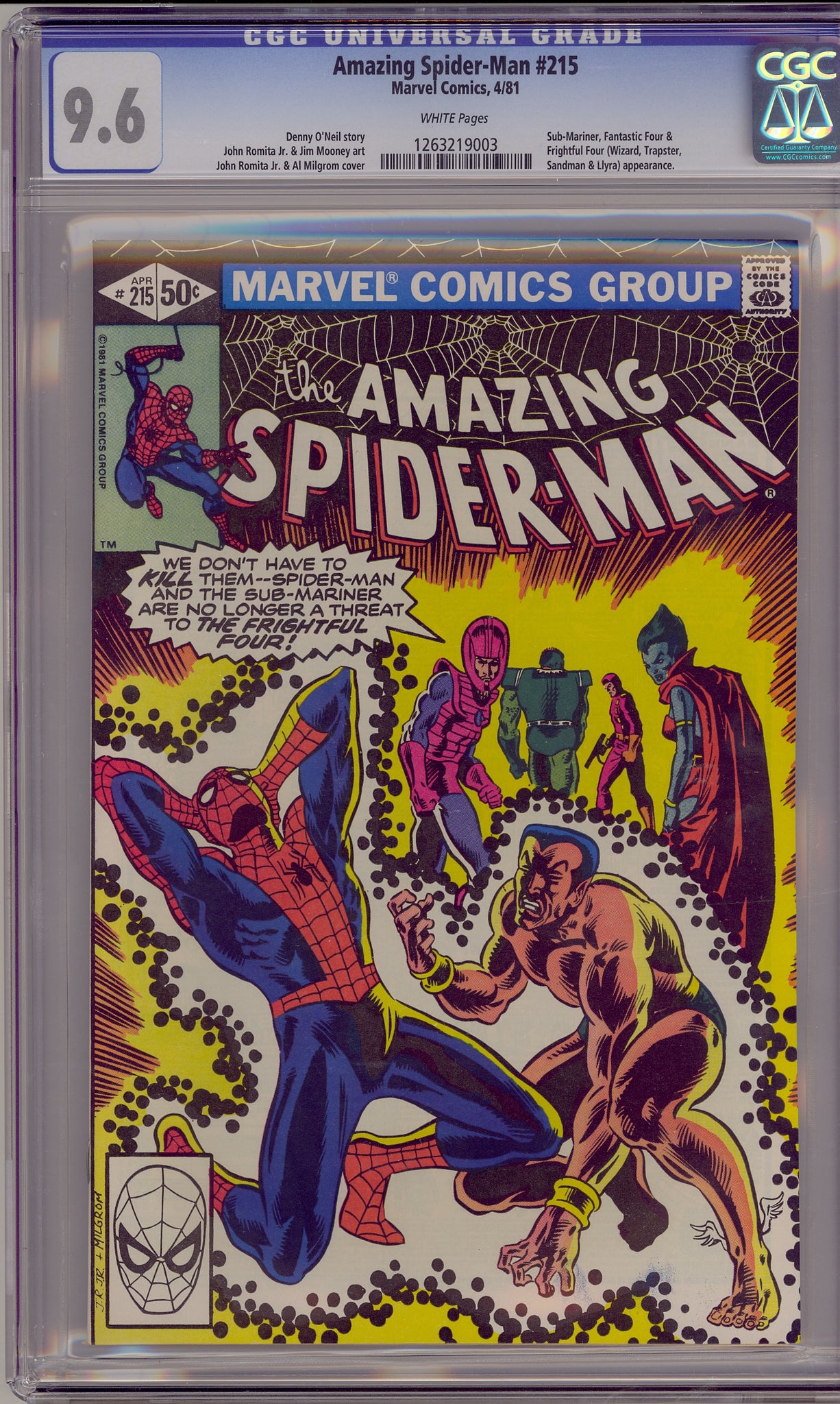 Amazing Spider-Man #215 (1981) Sub-Mariner, Frightful Four