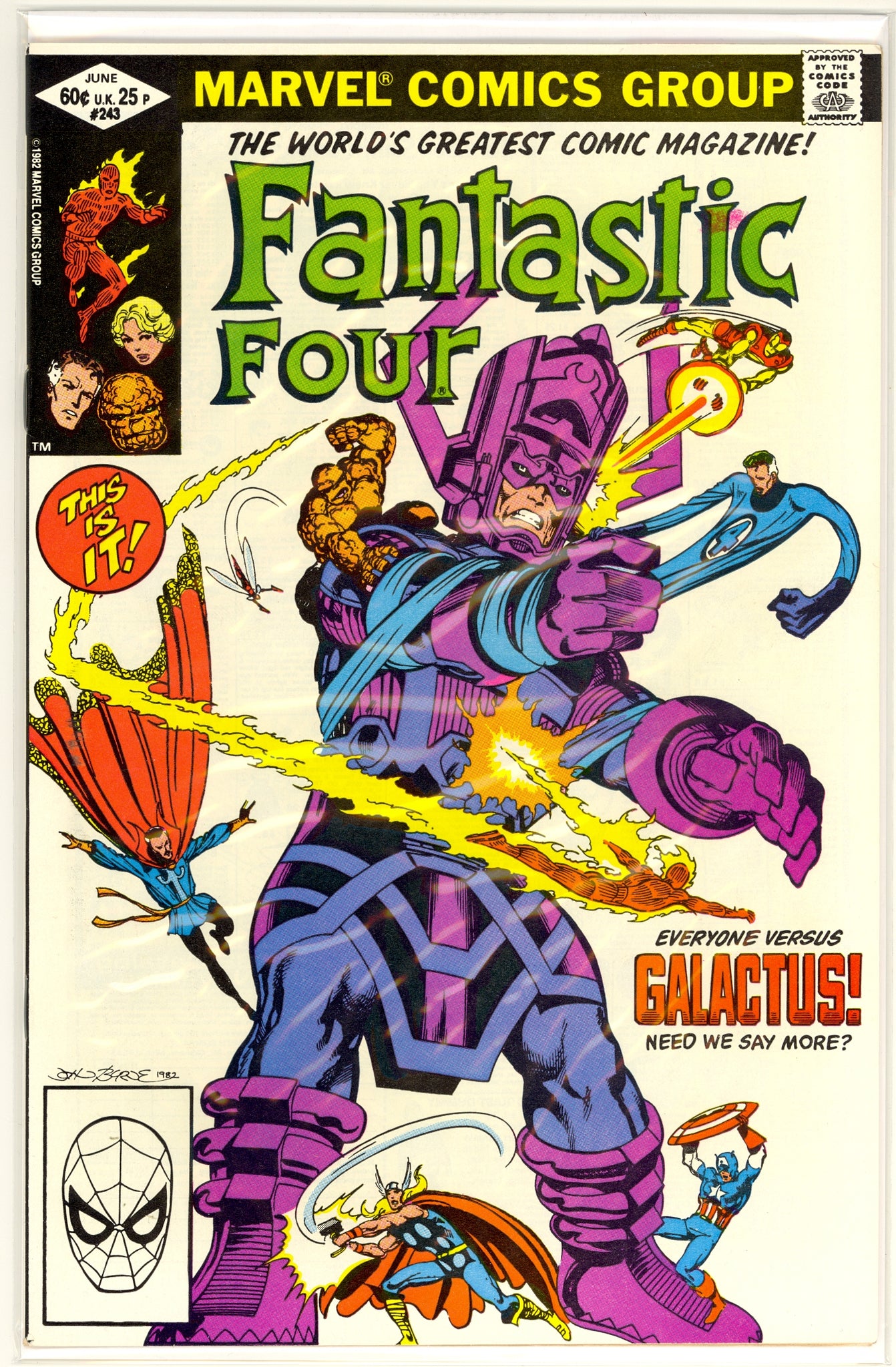 Fantastic Four #243 (1982) Galactus, Avengers