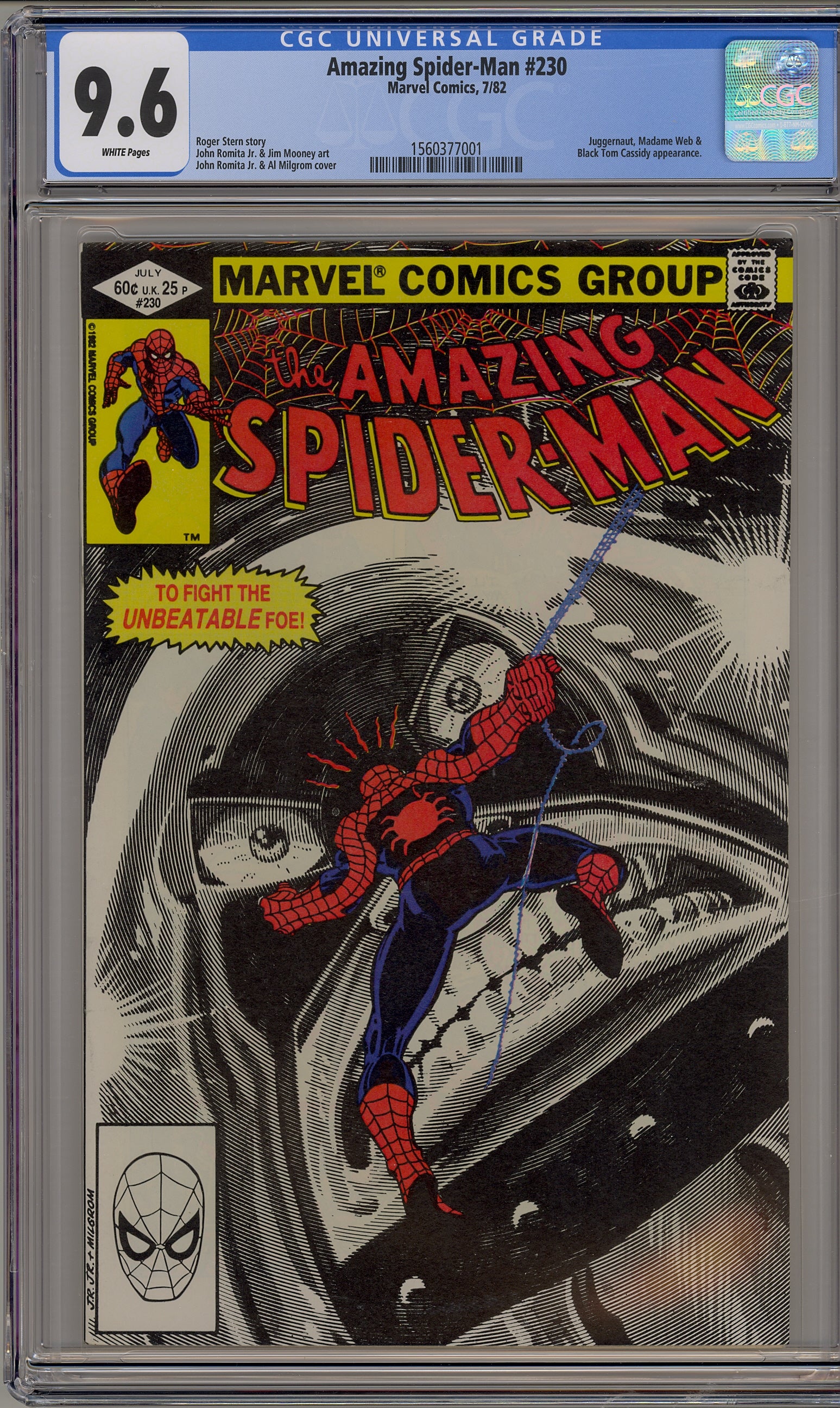 Amazing Spider-Man #230 (1982) Juggernaut, Madame Web – Jackal