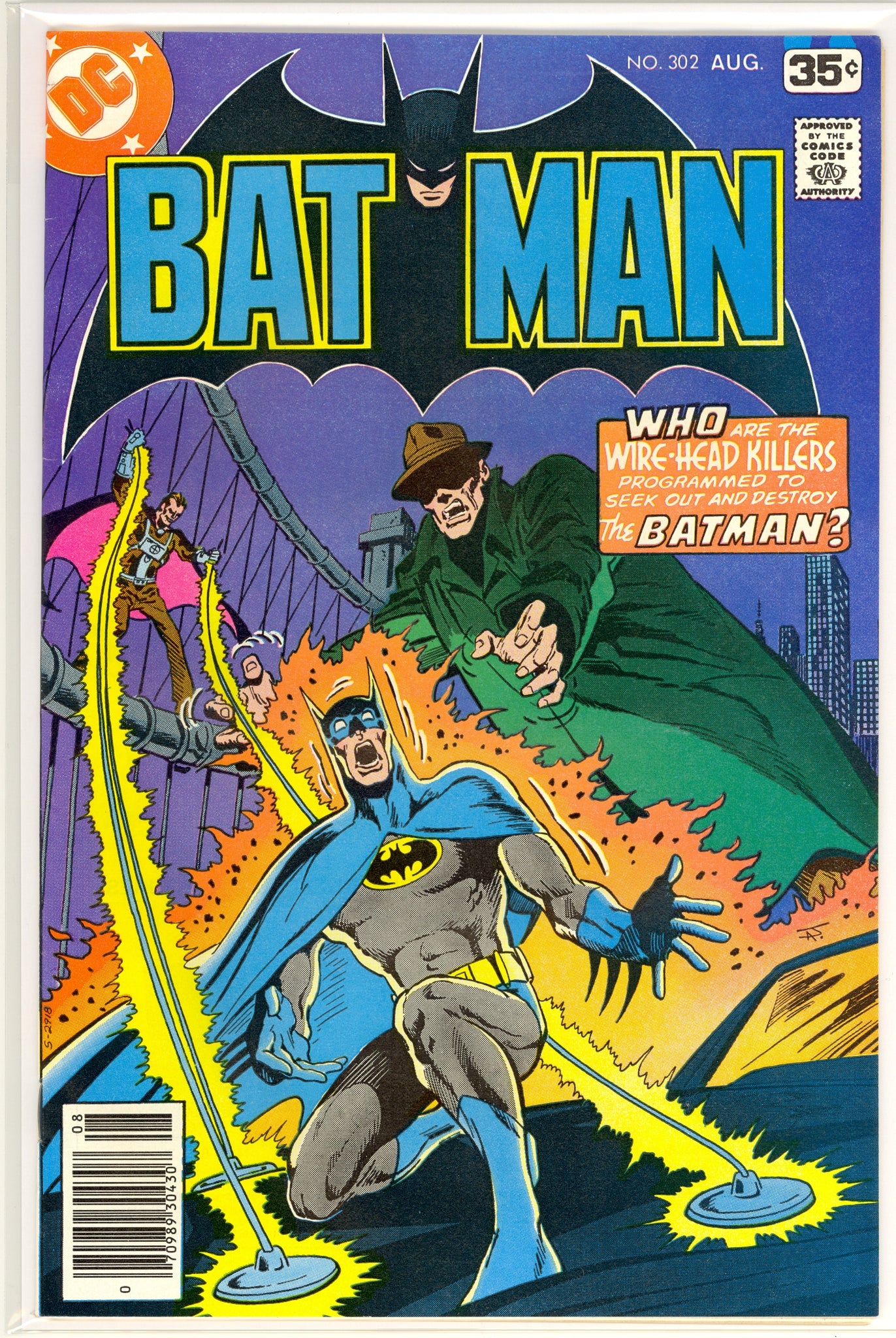 Batman #302 (1978) newsstand edition - Wire Head Killers