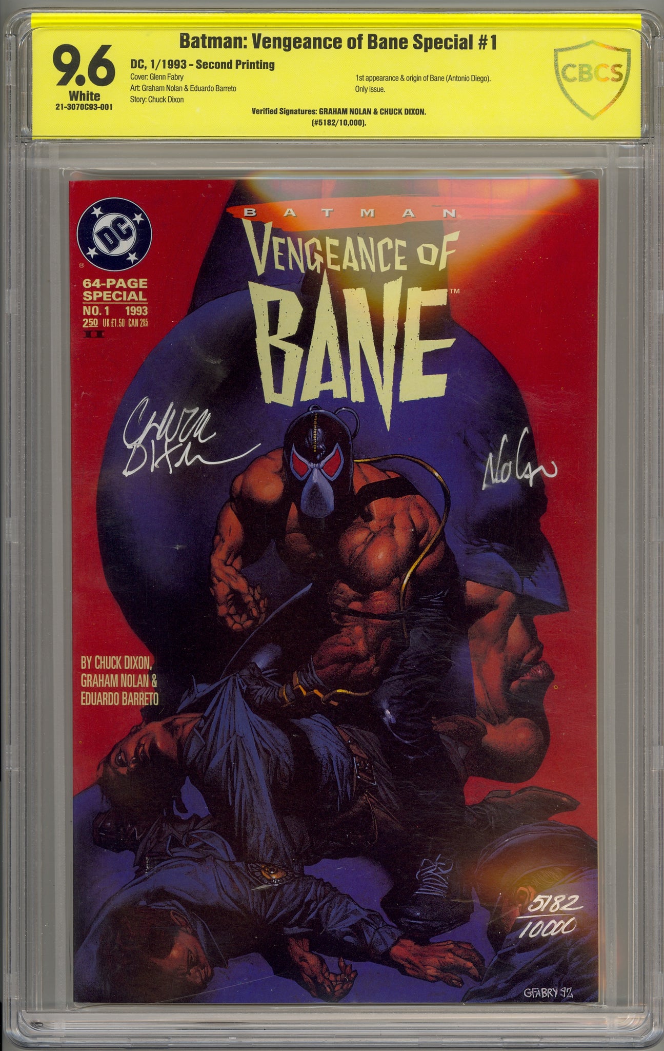 Batman: Vengeance of Bane Special #1 (1993) 2nd printing, verified sig ...