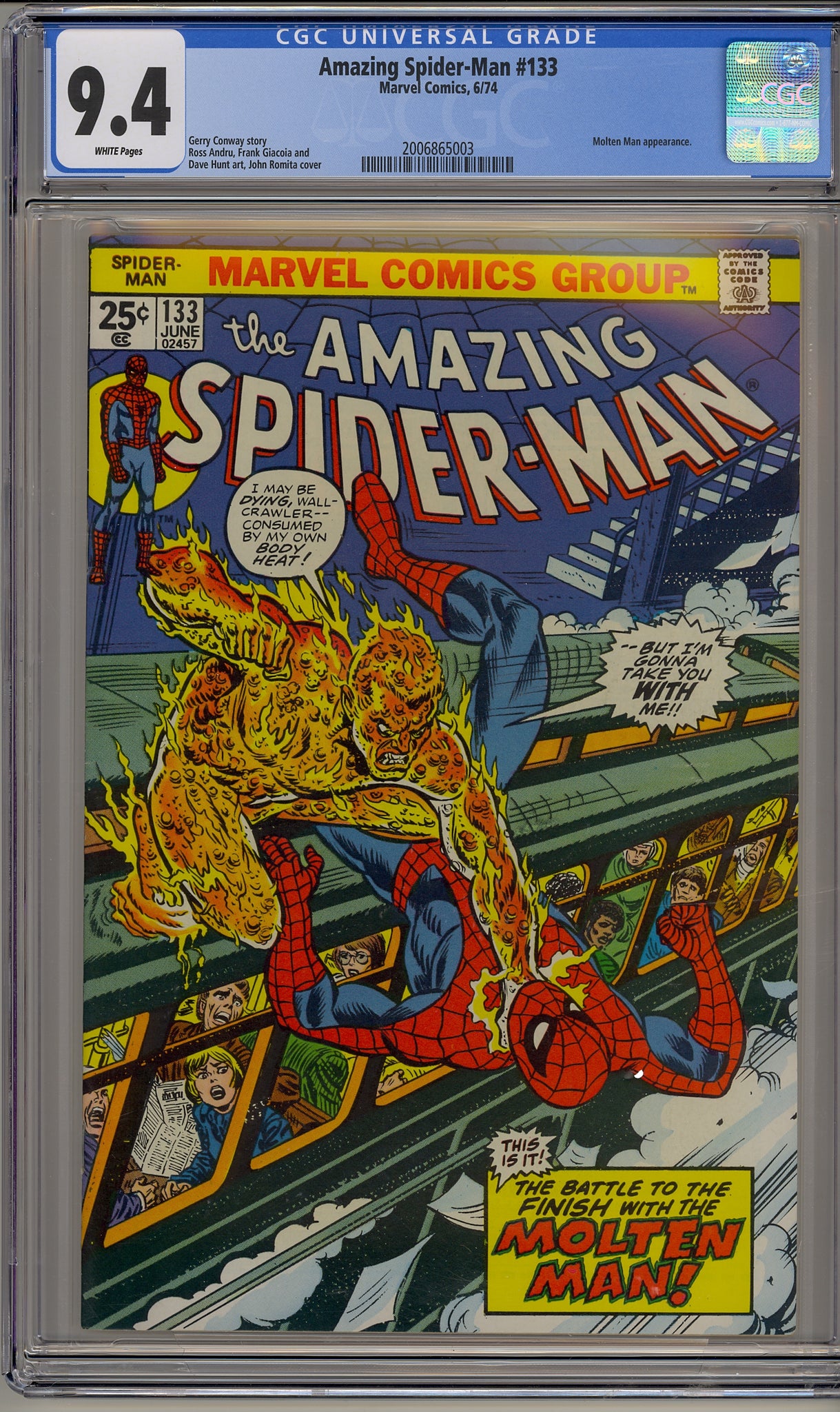 Amazing Spider-Man #133 (1974) Molten Man