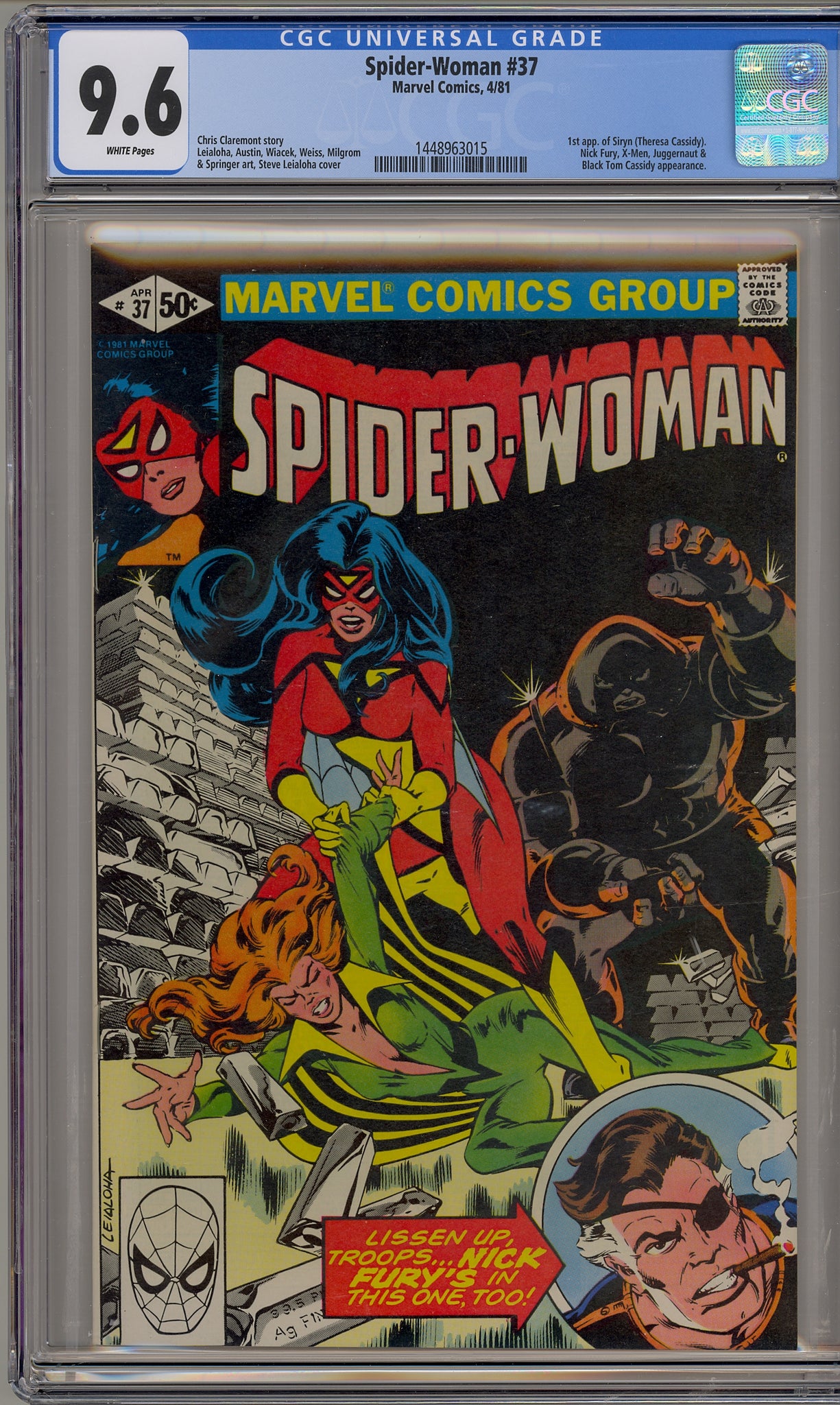 Spider-Woman #37 (1981) X-Men, Siryn