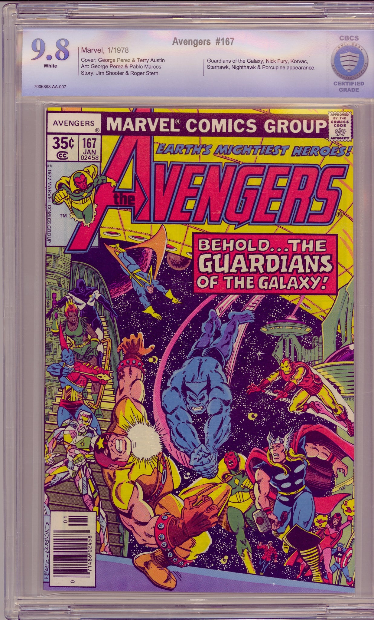 Avengers #167 (1978) Guardians of the Galaxy