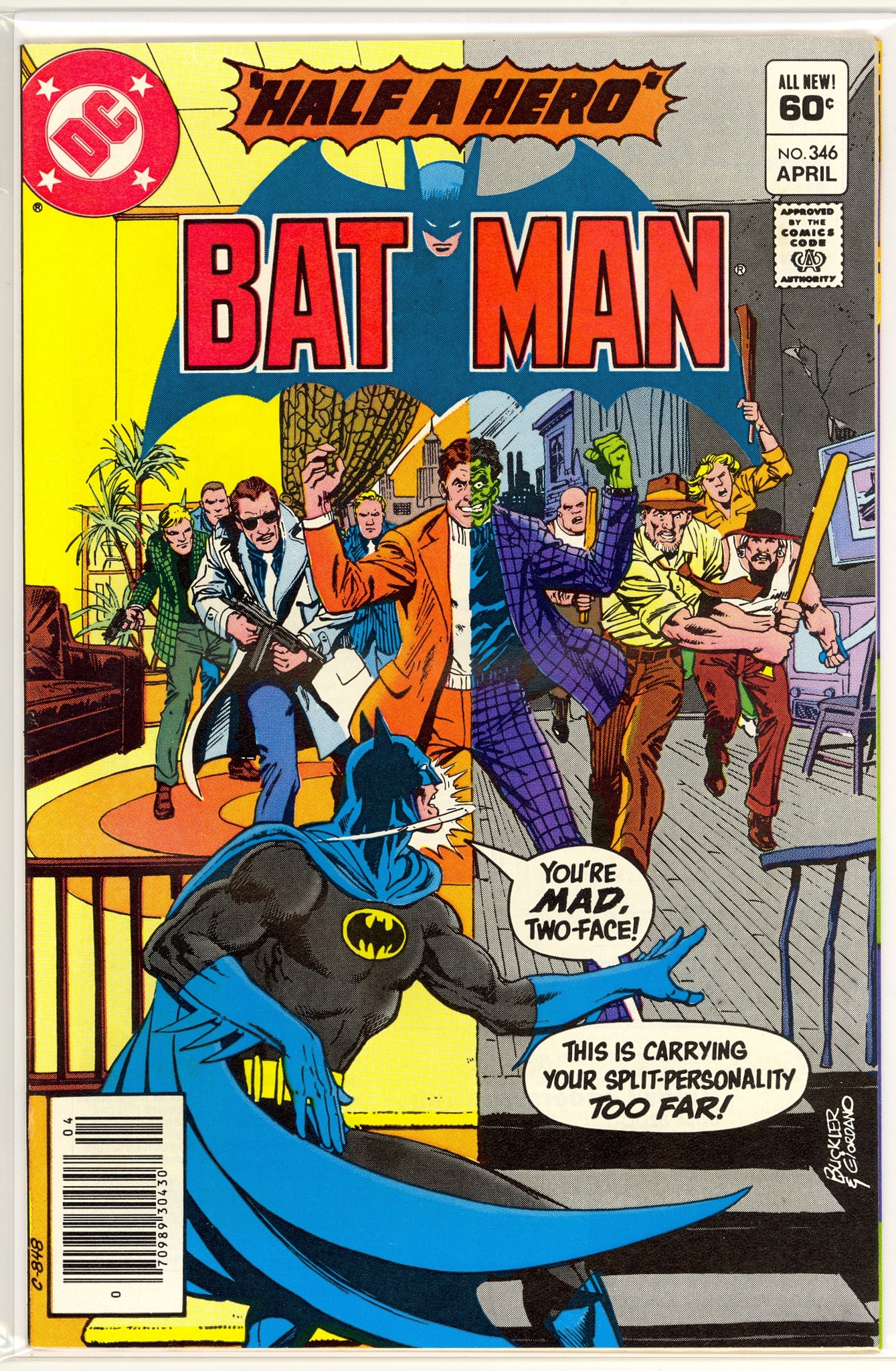 Batman #346 (1981) newsstand edition - Two Face