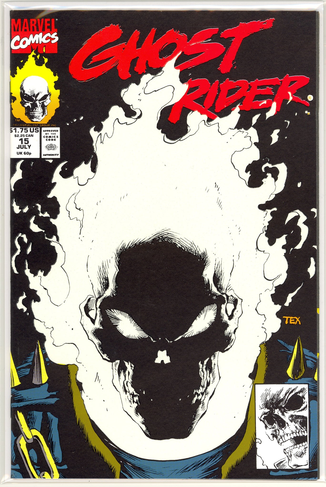 Ghost Rider #15 (1991) glow-in-the-dark cover