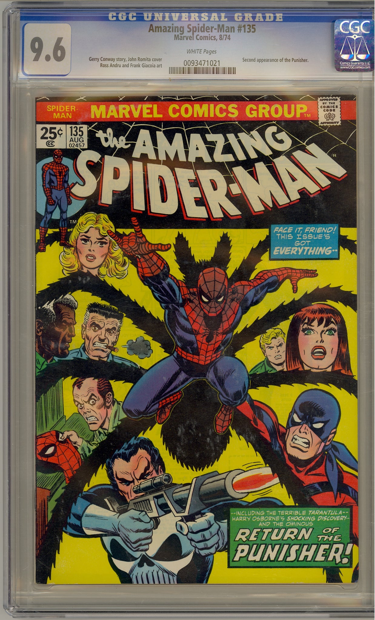 Amazing Spider-Man #135 (1974) Punisher and Tarantula