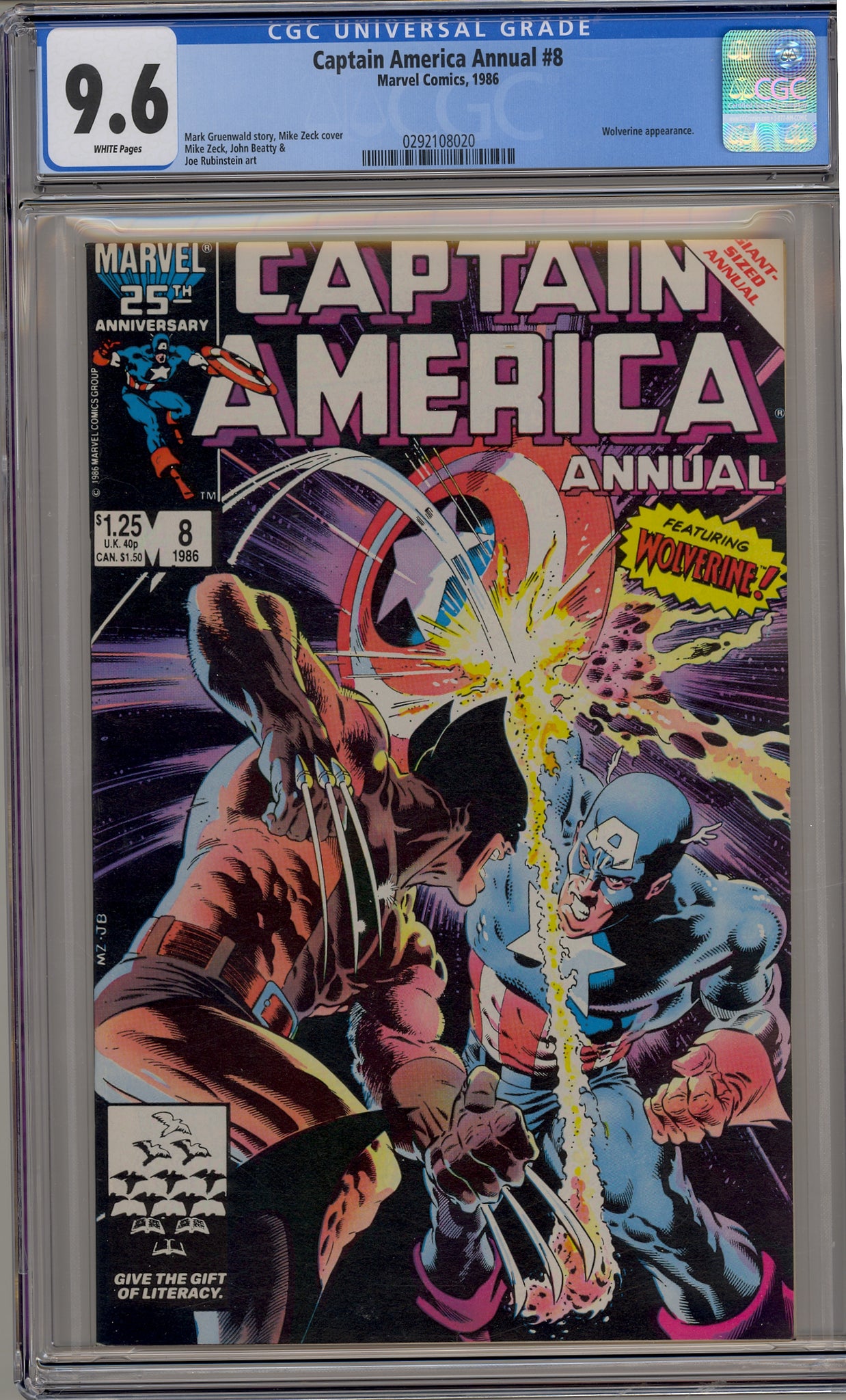 Captain America Annual #8 (1986) Wolverine