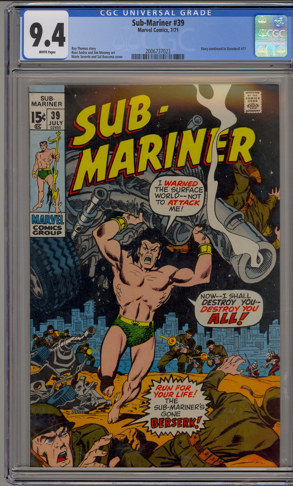 Sub-Mariner #39 (1971)