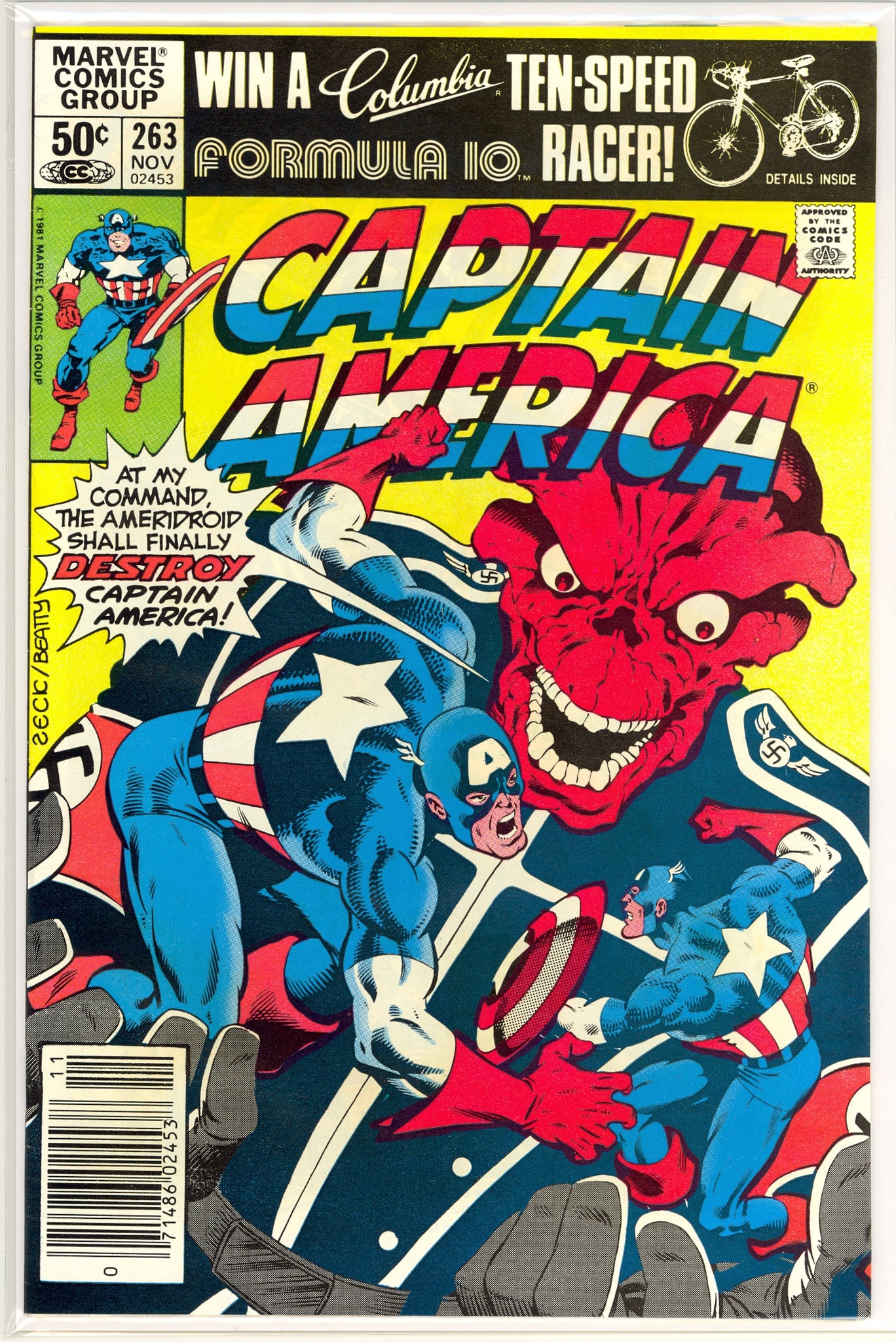 Captain America #263 (1981) newsstand edition - Red Skull