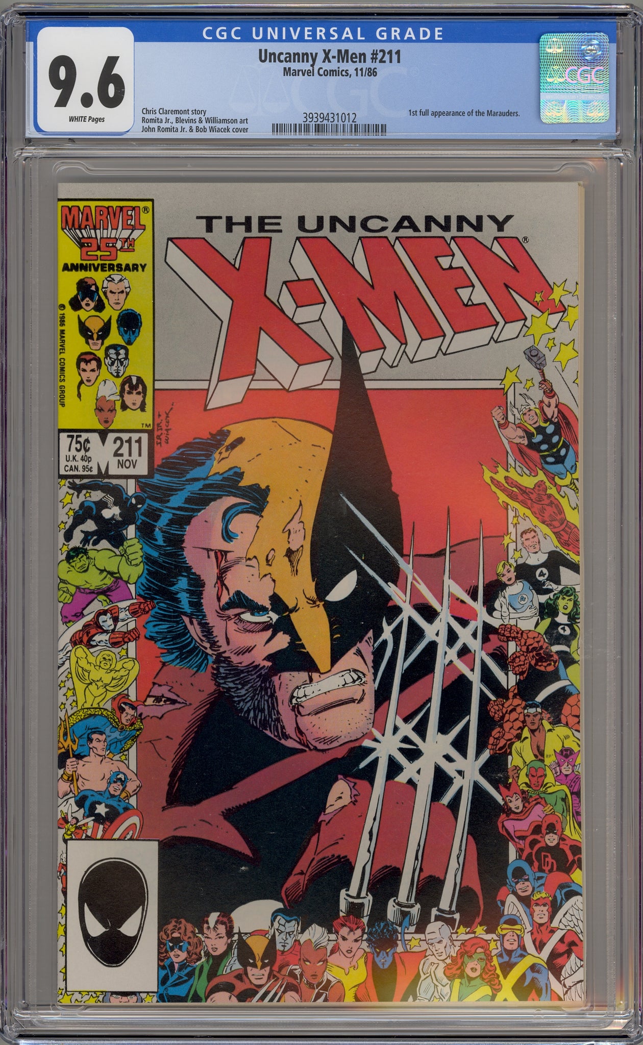 Uncanny X-Men #211 (1986) Marauders, anniversary issue